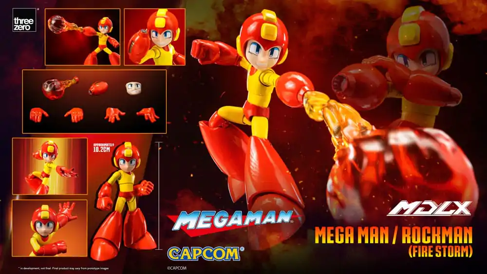 Mega Man MDLX Action Figure Mega Man / Rockman (Fire Storm) 10 cm product photo