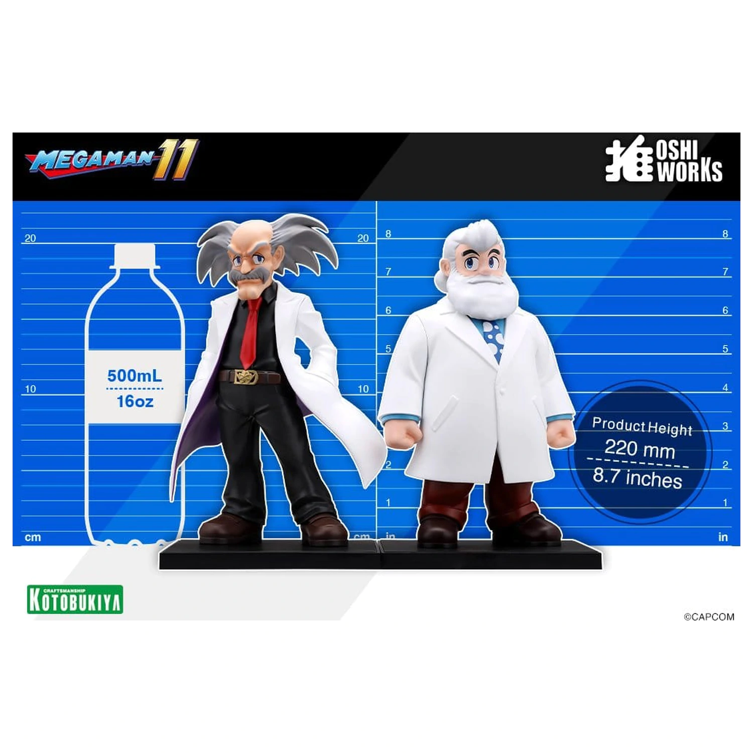 Mega Man Oshi Works PVC Figures 2-Pack Dr. Wily & Dr. Light product photo