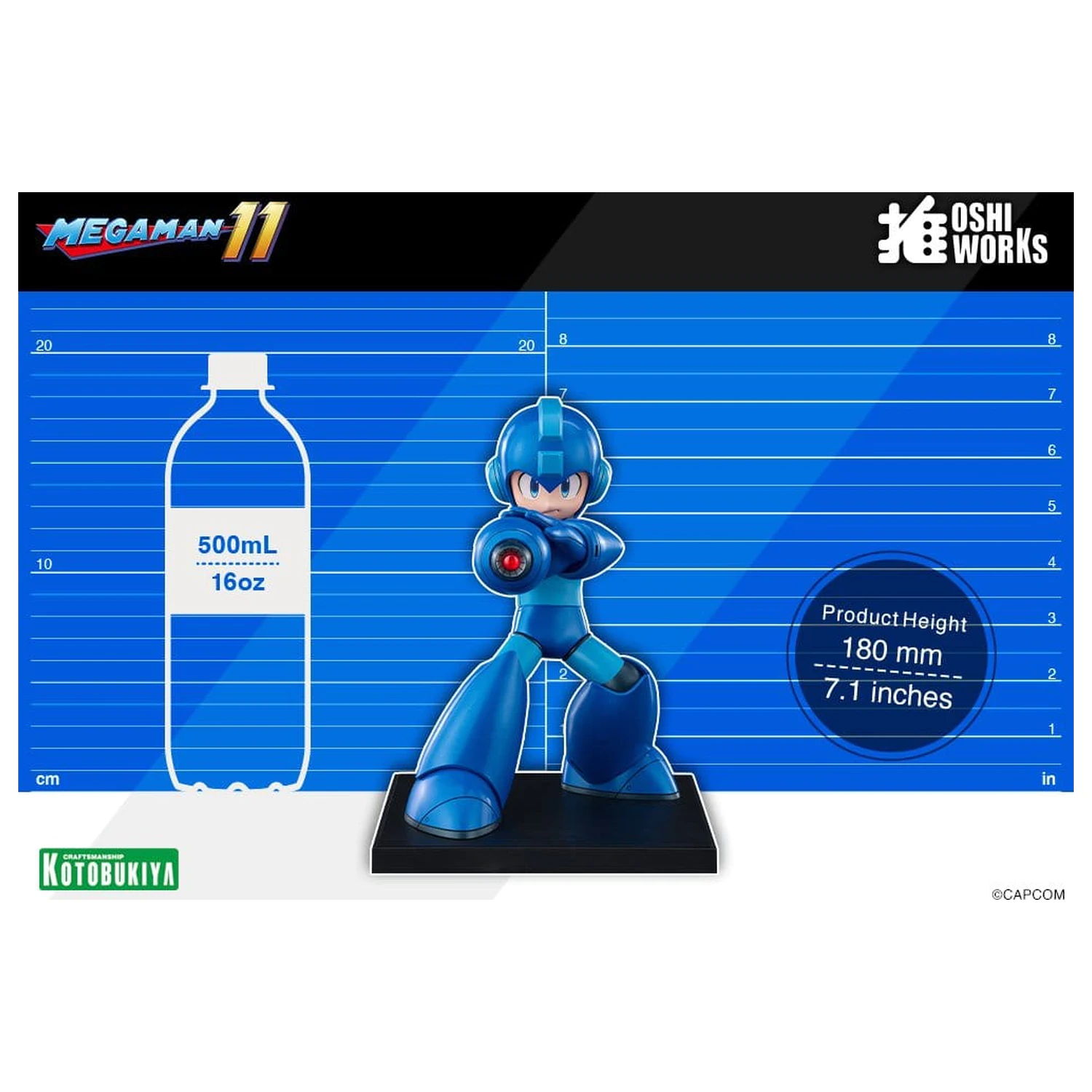 Mega Man Oshi Works PVC Figure Mega Man 18 cm product photo
