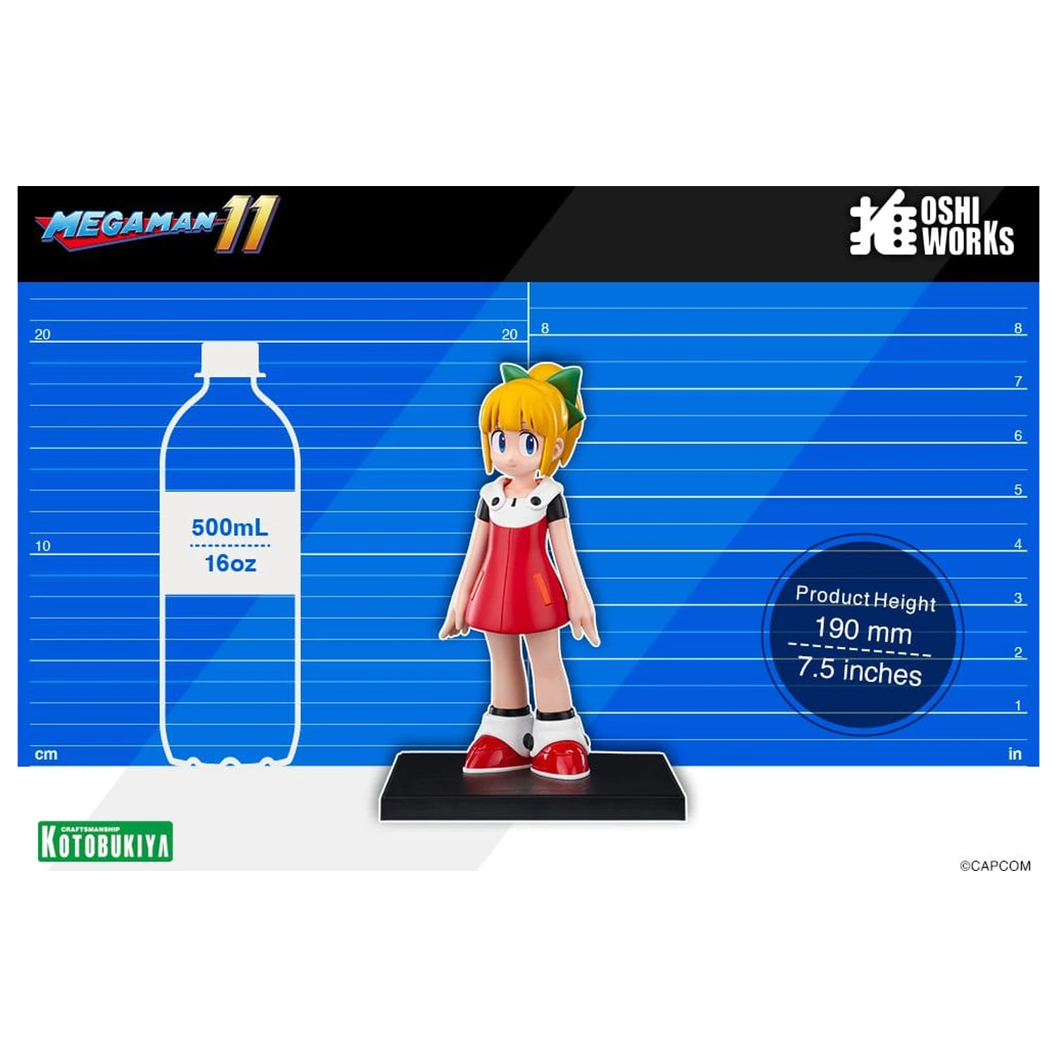 Mega Man Oshi Works PVC Figure Roll 19 cm product photo
