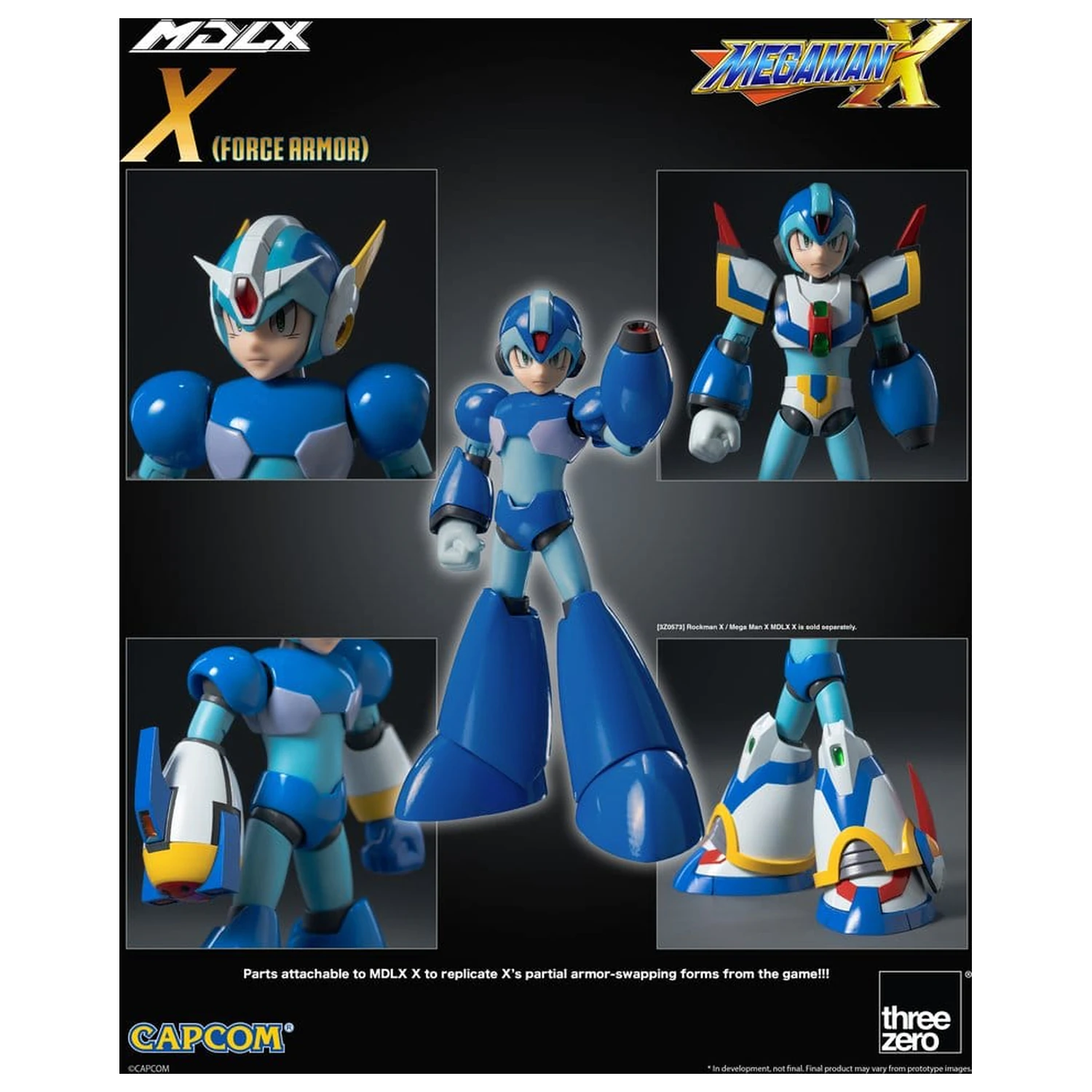 Mega Man X MDLX Action Figure Rockman / Mega Man Force Armor 12 cm product photo