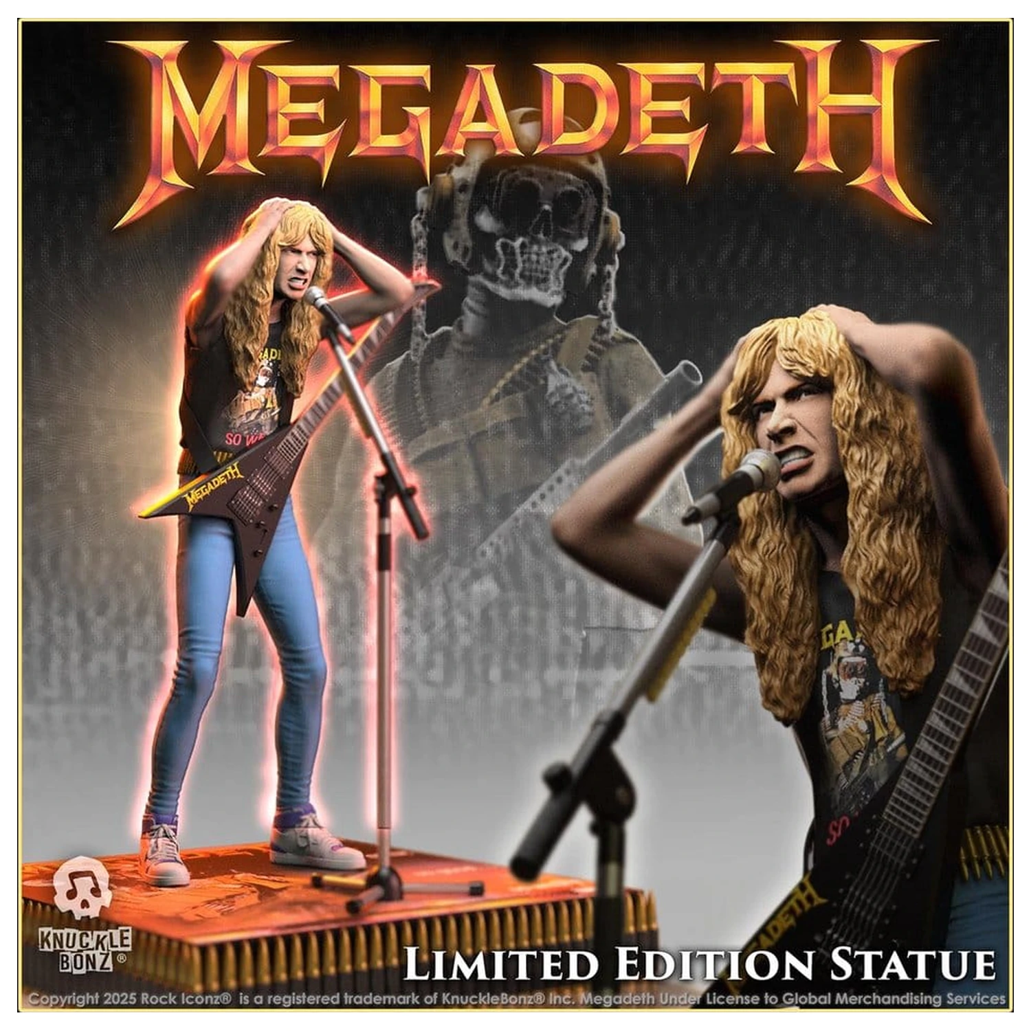 Megadeth Rock Iconz Statue Dave Mustaine II 22 cm product photo
