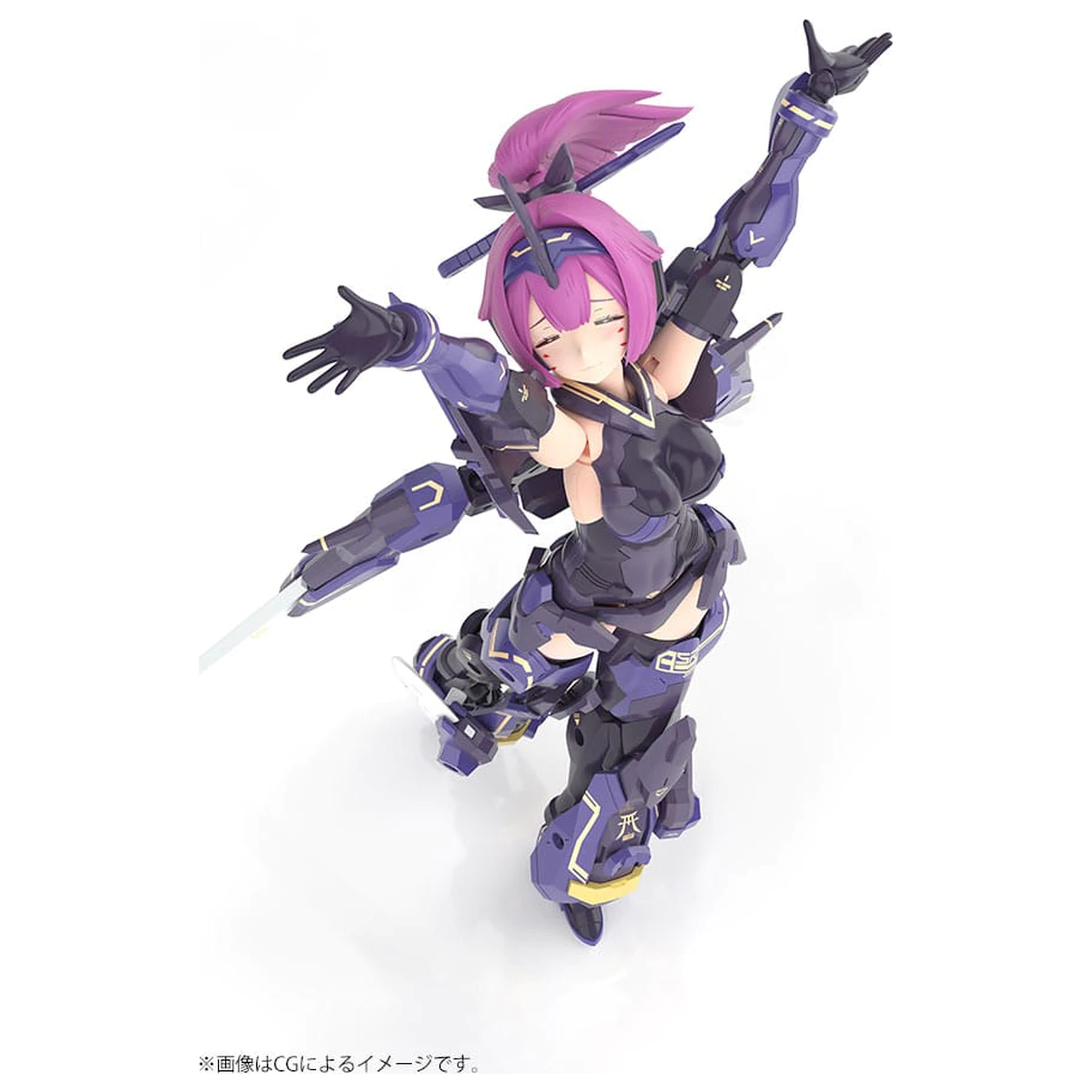 Megami Device Plastic Model Kit 1/1 Asra Archer Kizuna Shadow Edition Full Package 14 cm  product photo