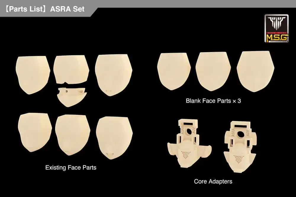 Megami Device M.S.G 03 Action Figure Accessory Set Face Asra Skin Color C product photo