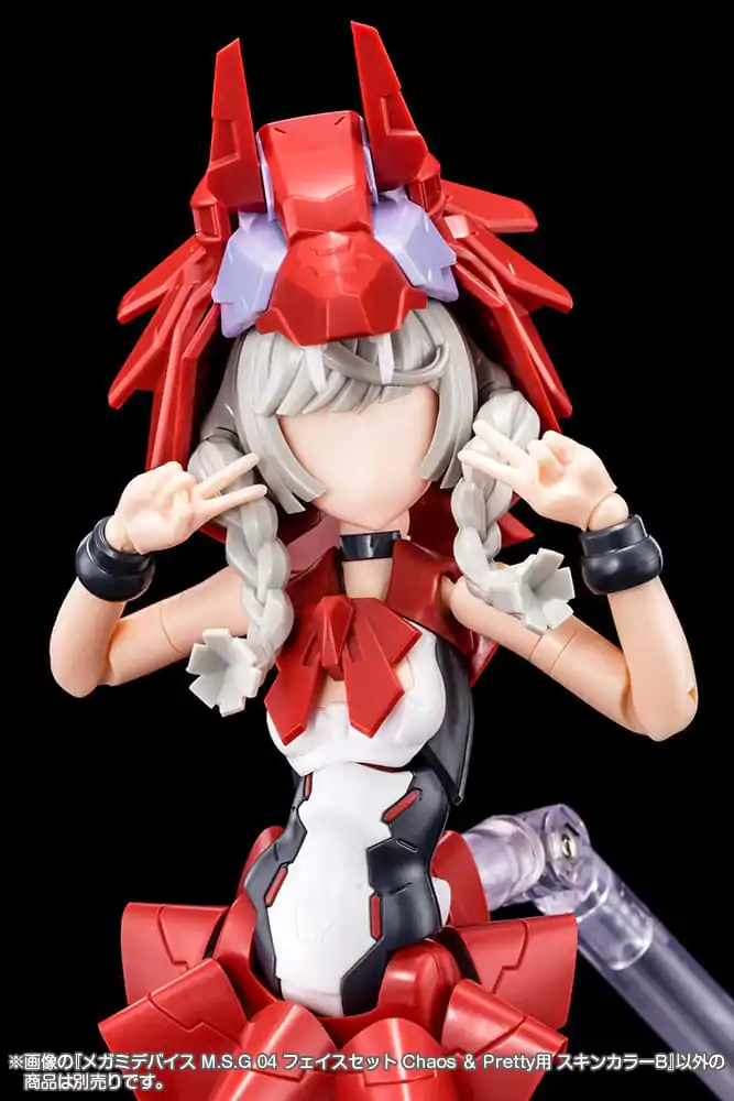Megami Device M.S.G 04 Action Figure Accessory Set Face Chaos &amp; Pretty Skin Color B product photo