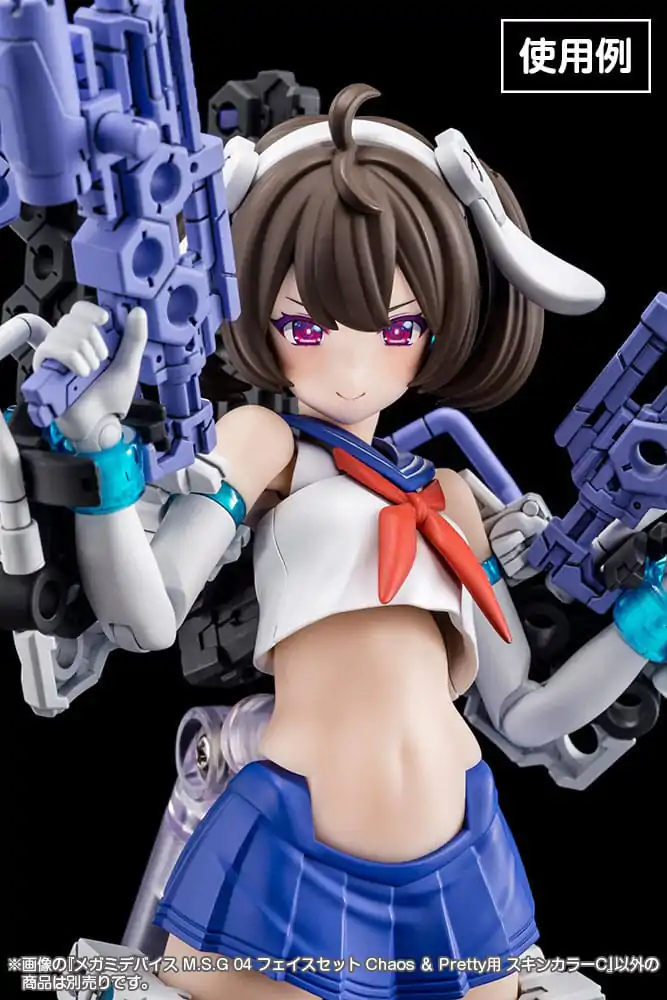 Megami Device M.S.G 04 Action Figure Accessory Set Face Chaos &amp; Pretty Skin Color C product photo