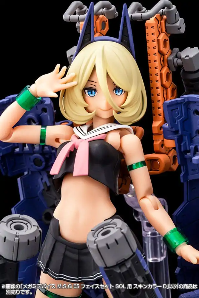 Megami Device M.S.G 05 Action Figure Accessory Set Face Sol Skin Color D product photo