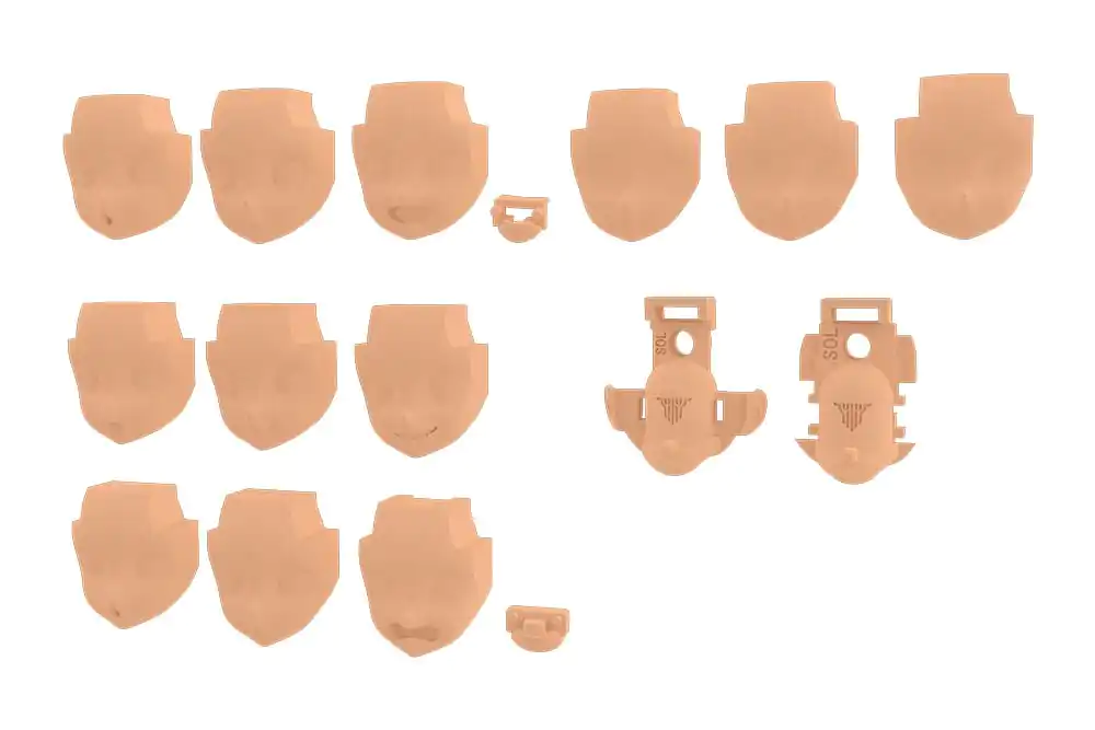 Megami Device M.S.G 05 Action Figure Accessory Set Face Sol Skin Color D product photo