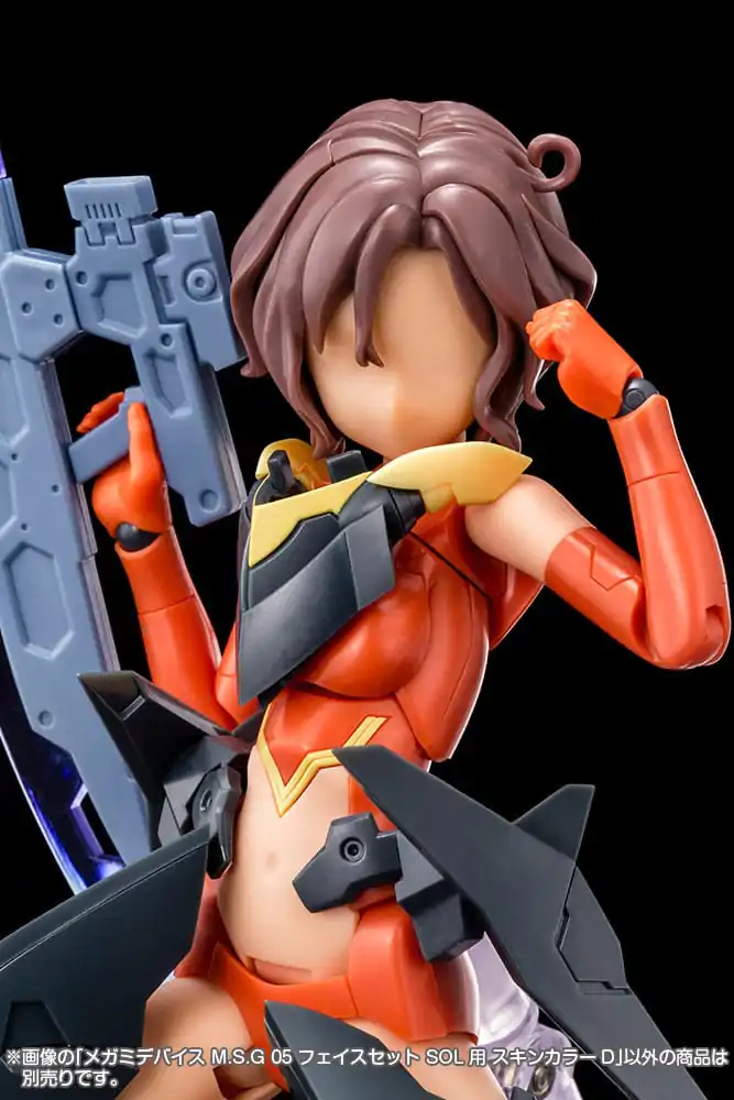 Megami Device M.S.G 05 Action Figure Accessory Set Face Sol Skin Color D product photo