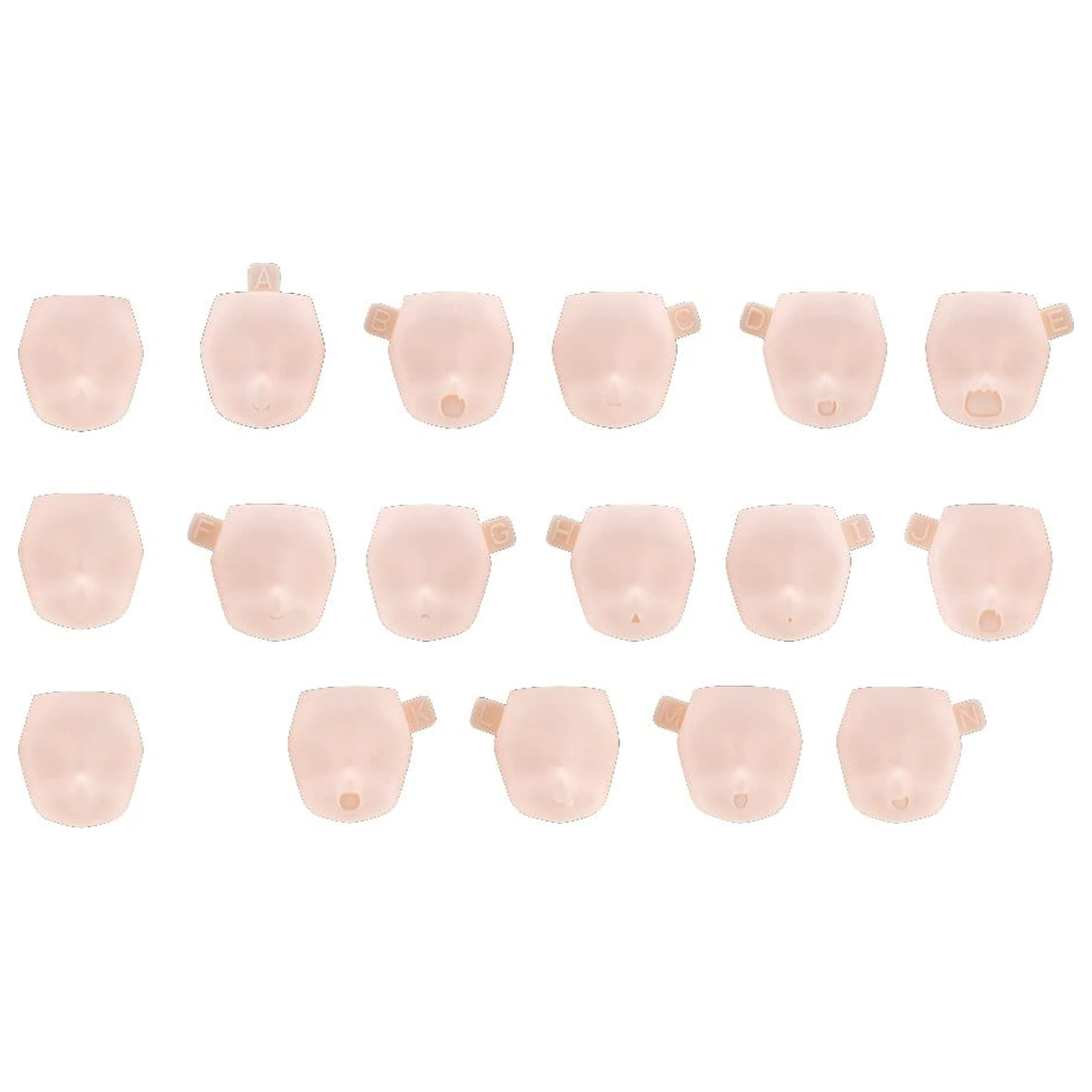 Megami Device M.S.G. Plastic Model Kit 10 Face Set Puni Mofu 01 Skin Color B product photo