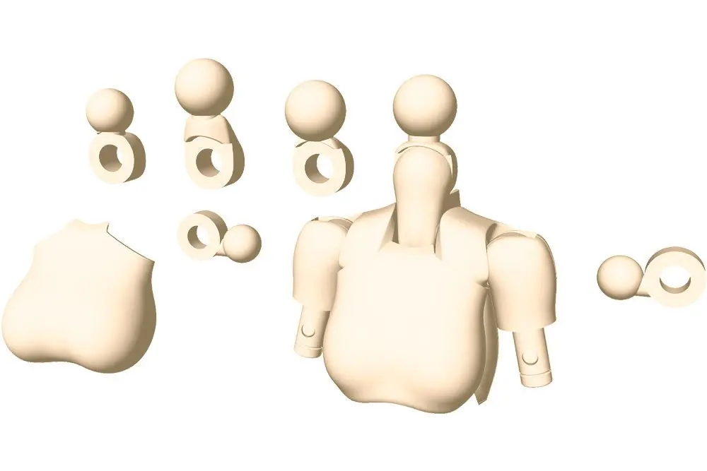 Megami Device M.S.G. Model Kit Accesoory Set 01 Tops Set Skin Color A 2 cm product photo