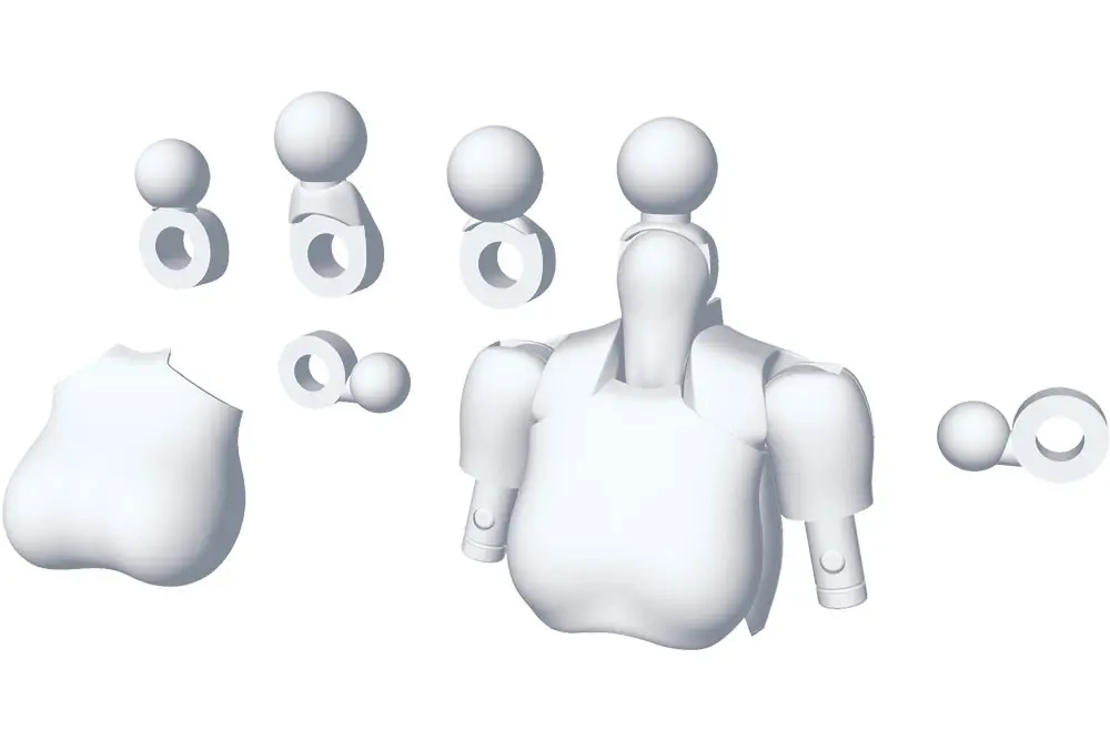 Megami Device M.S.G. Model Kit Accesoory Set 01 Tops Set White 2 cm product photo