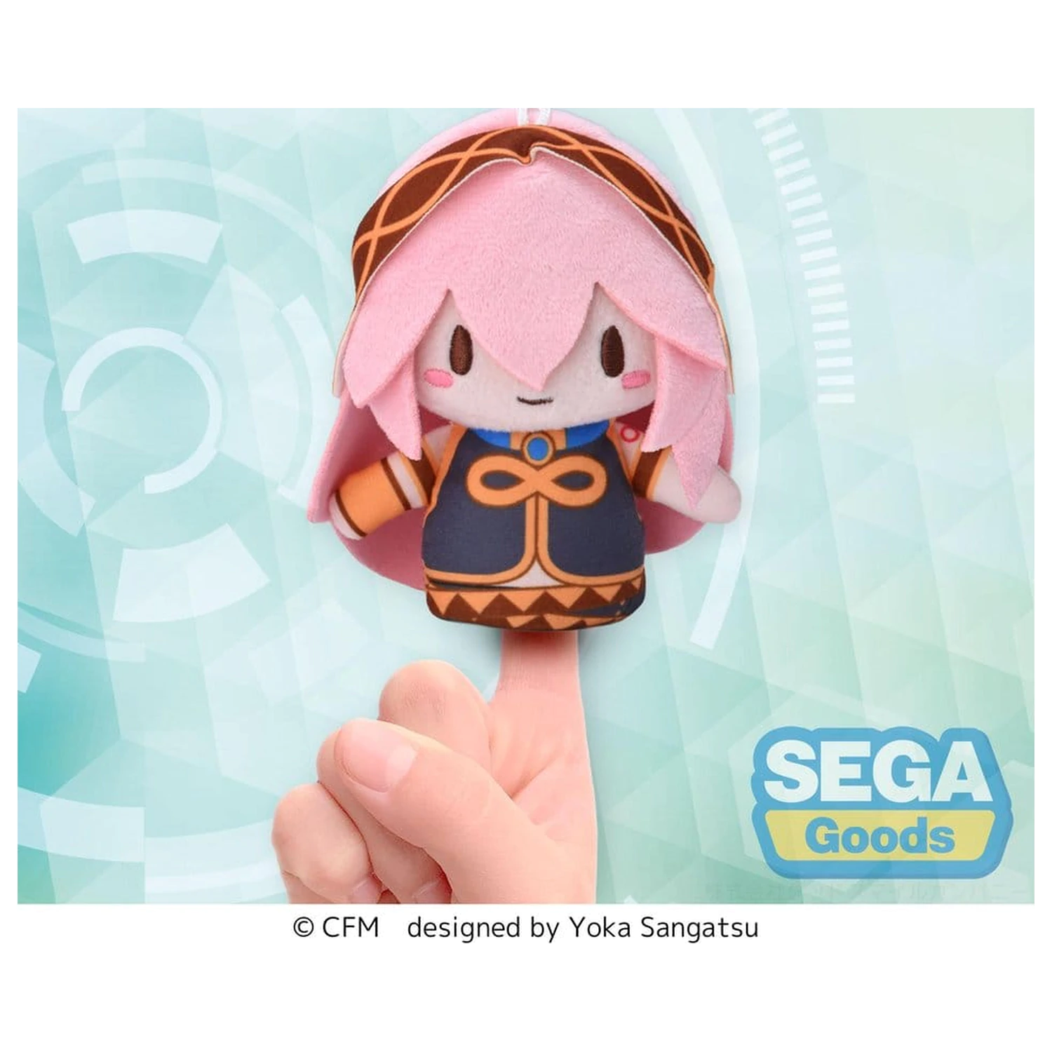 Megurine Luka Fuwa Petit Plush Figure Finger Mascot 10 cm product photo