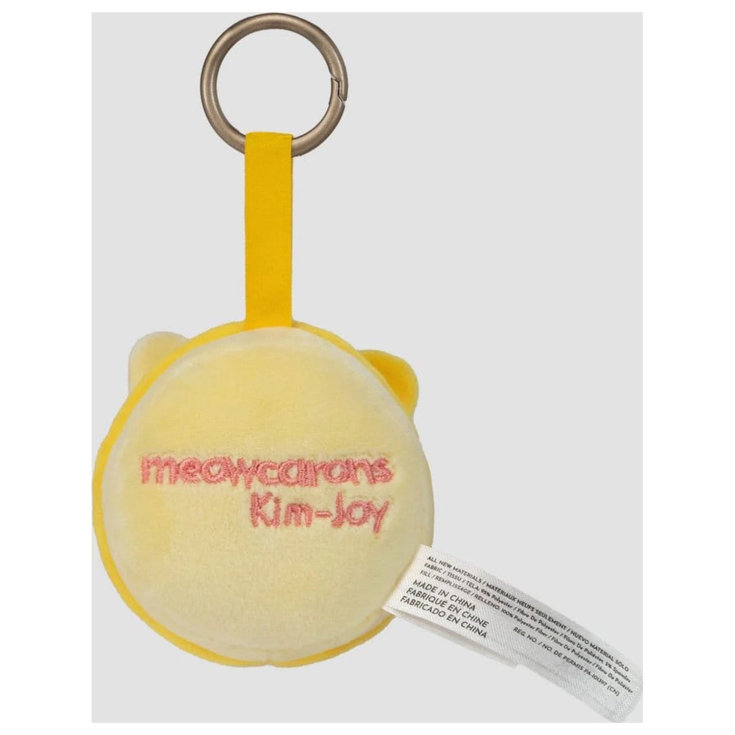 Meowcaron Plush Bag Charm Smile 7 cm product photo