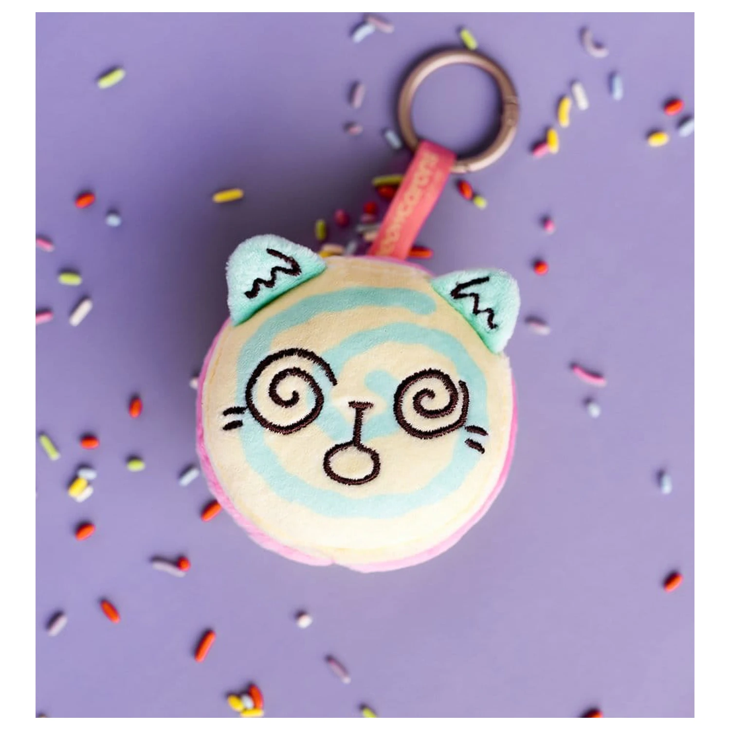 Meowcaron Plush Bag Charm Spiral 7 cm product photo