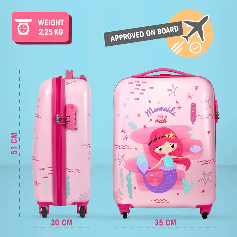 Mermaid ABS 4r trolley suitcase 51cm termékfotó