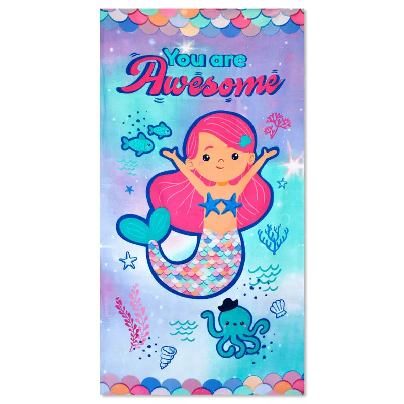 Mermaid You Are Awesome microfibre beach towel product photo