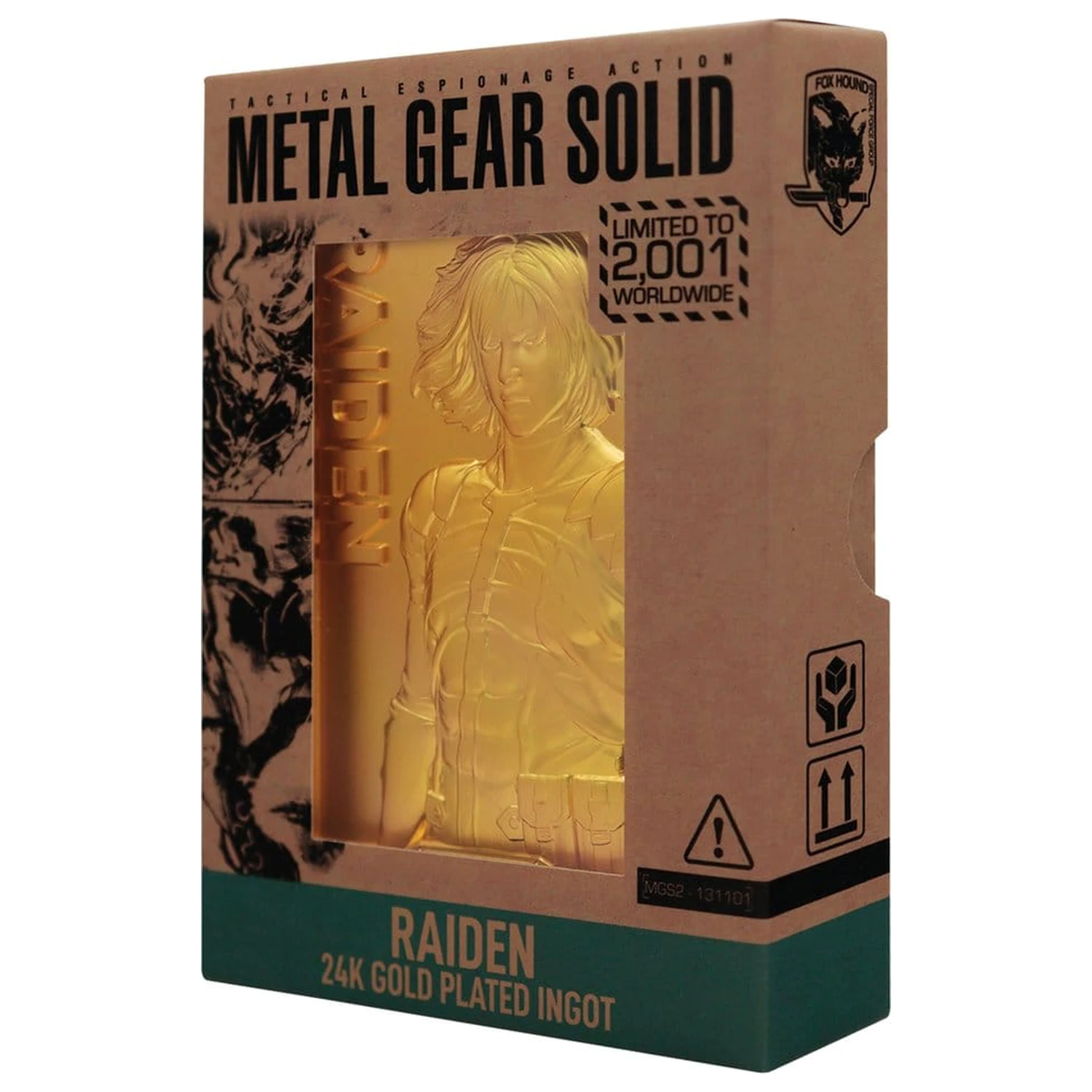 Metal Gear Solid 2 Ingot Raiden 24k Gold Plated Limited Edition  product photo