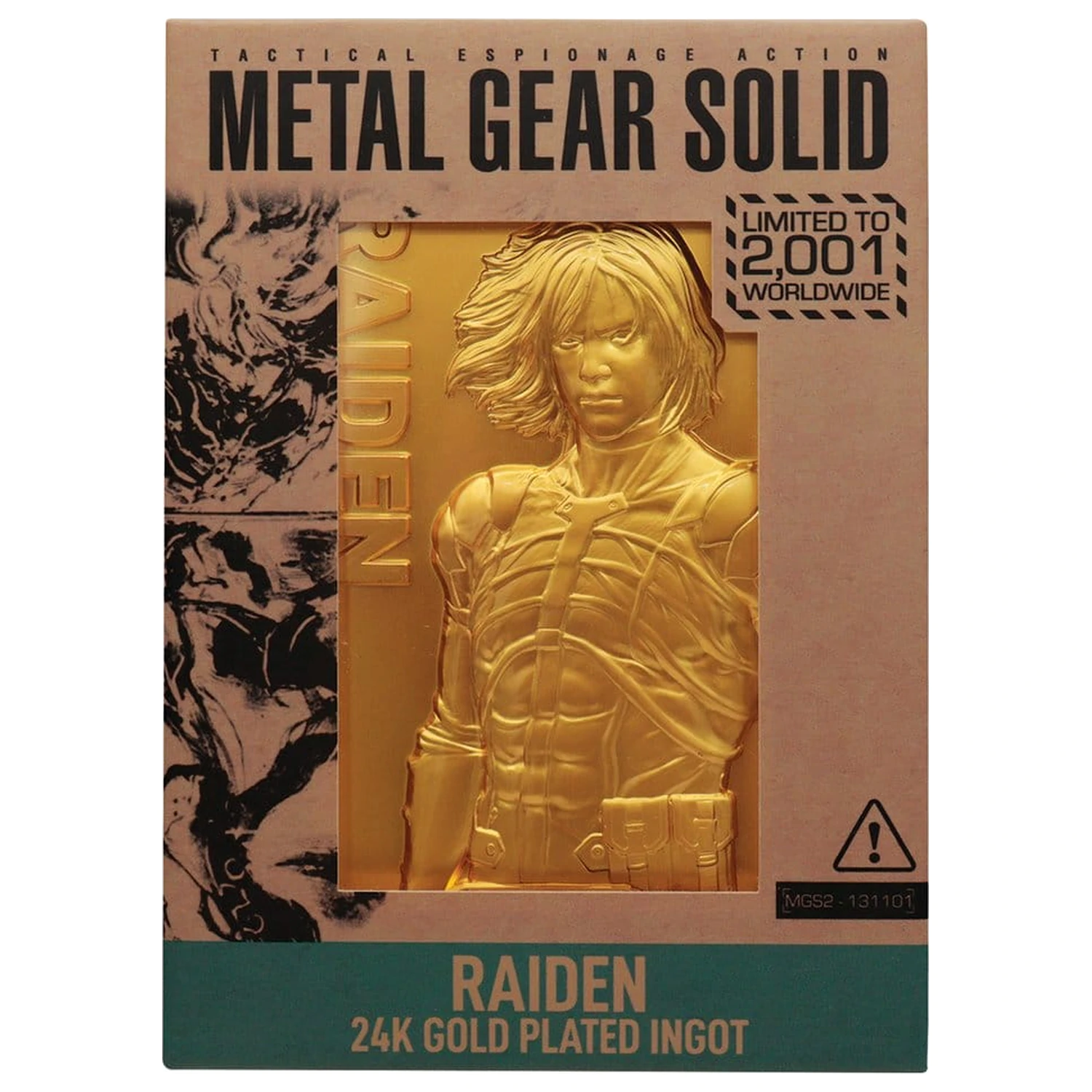 Metal Gear Solid 2 Ingot Raiden 24k Gold Plated Limited Edition  product photo
