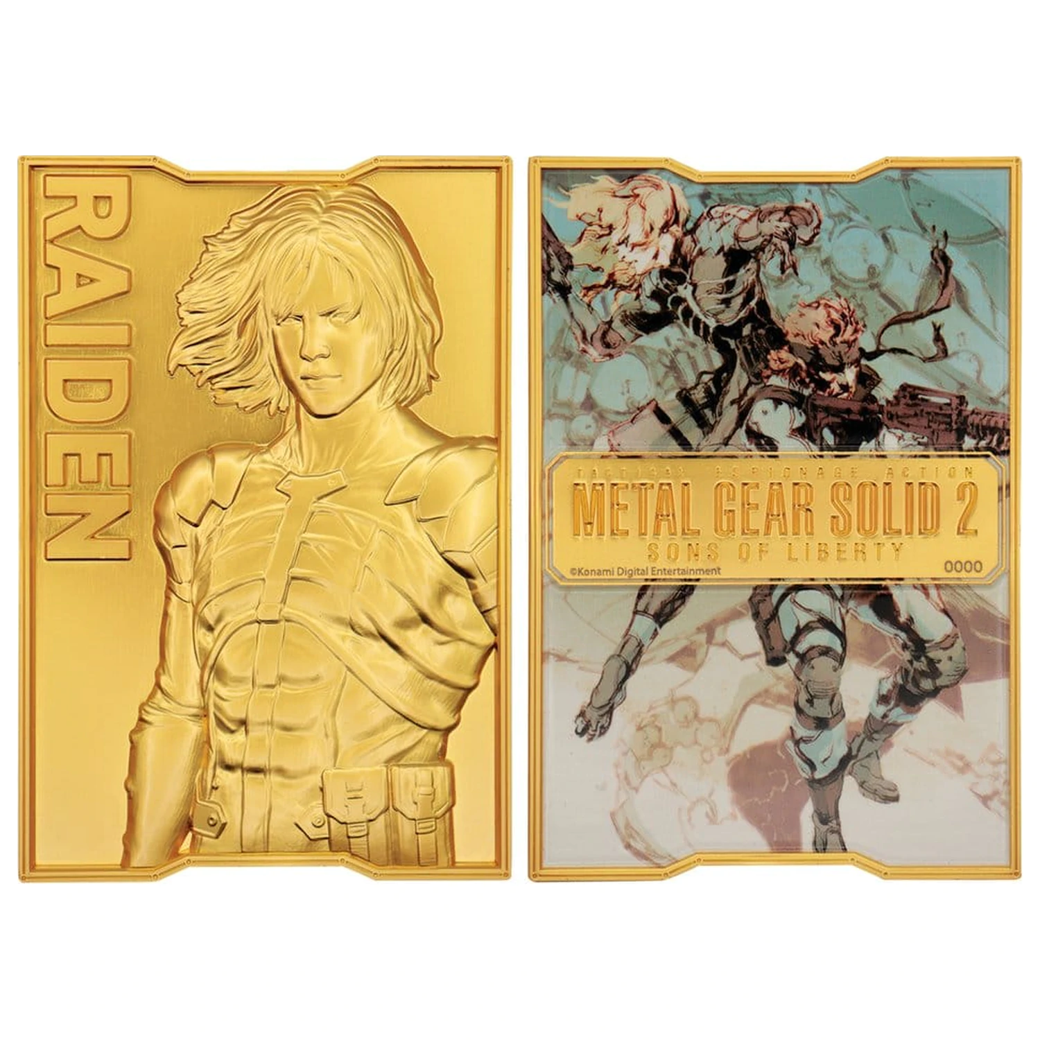 Metal Gear Solid 2 Ingot Raiden 24k Gold Plated Limited Edition  product photo