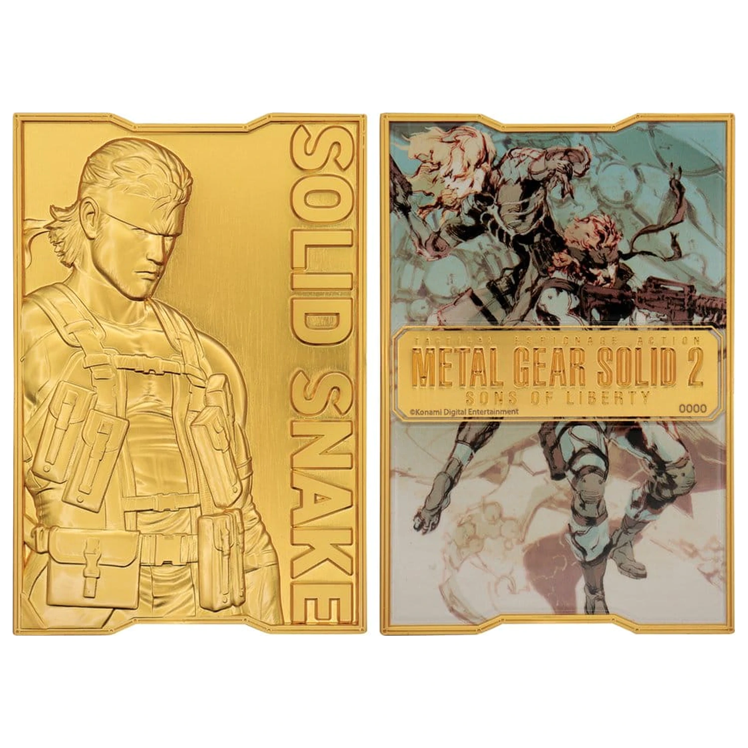 Metal Gear Solid 2 Ingot Snake 24k Gold Plated Limited Edition  product photo