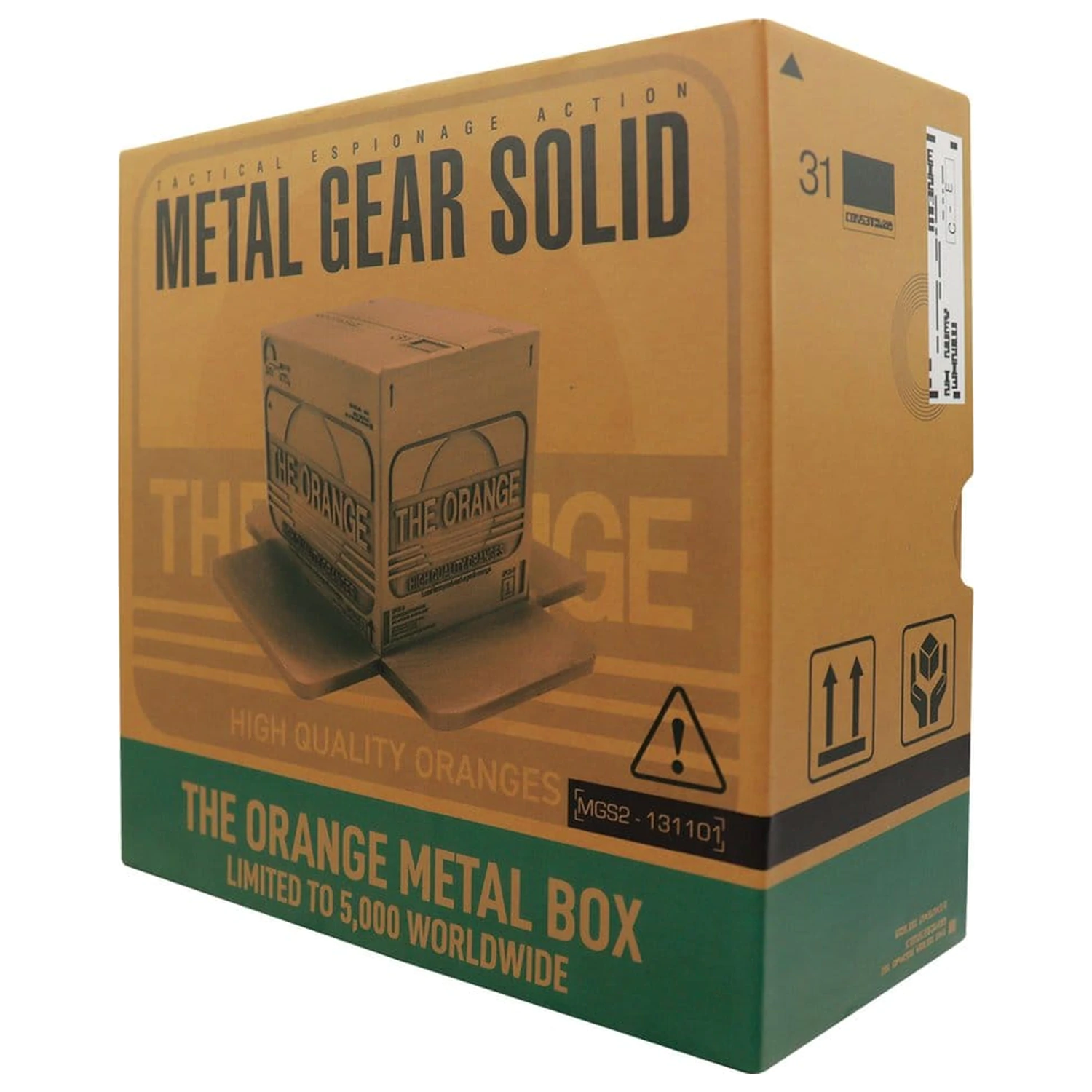 Metal Gear Solid 2 Replica Cardboard Box Antique Gold   product photo