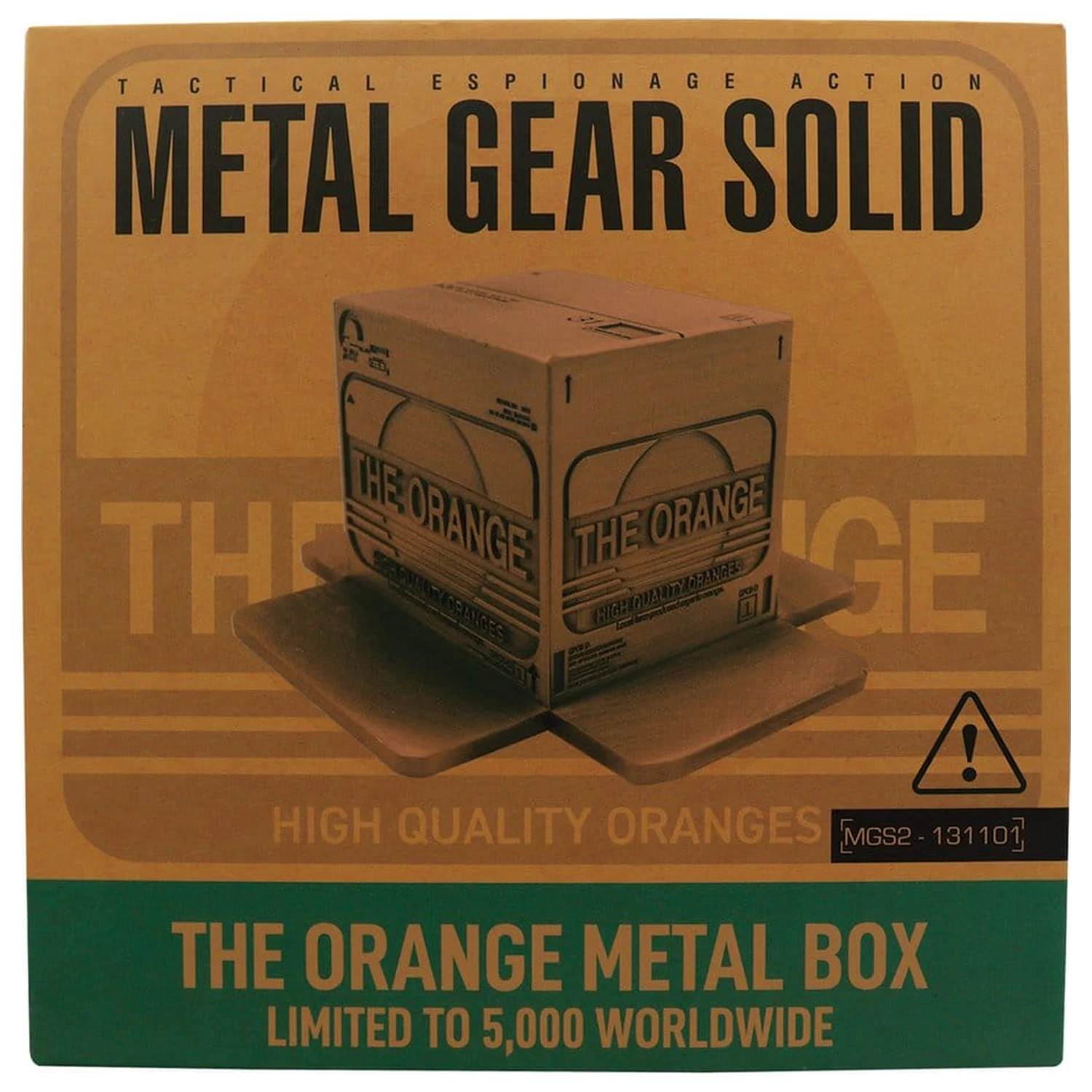 Metal Gear Solid 2 Replica Cardboard Box Antique Gold   product photo