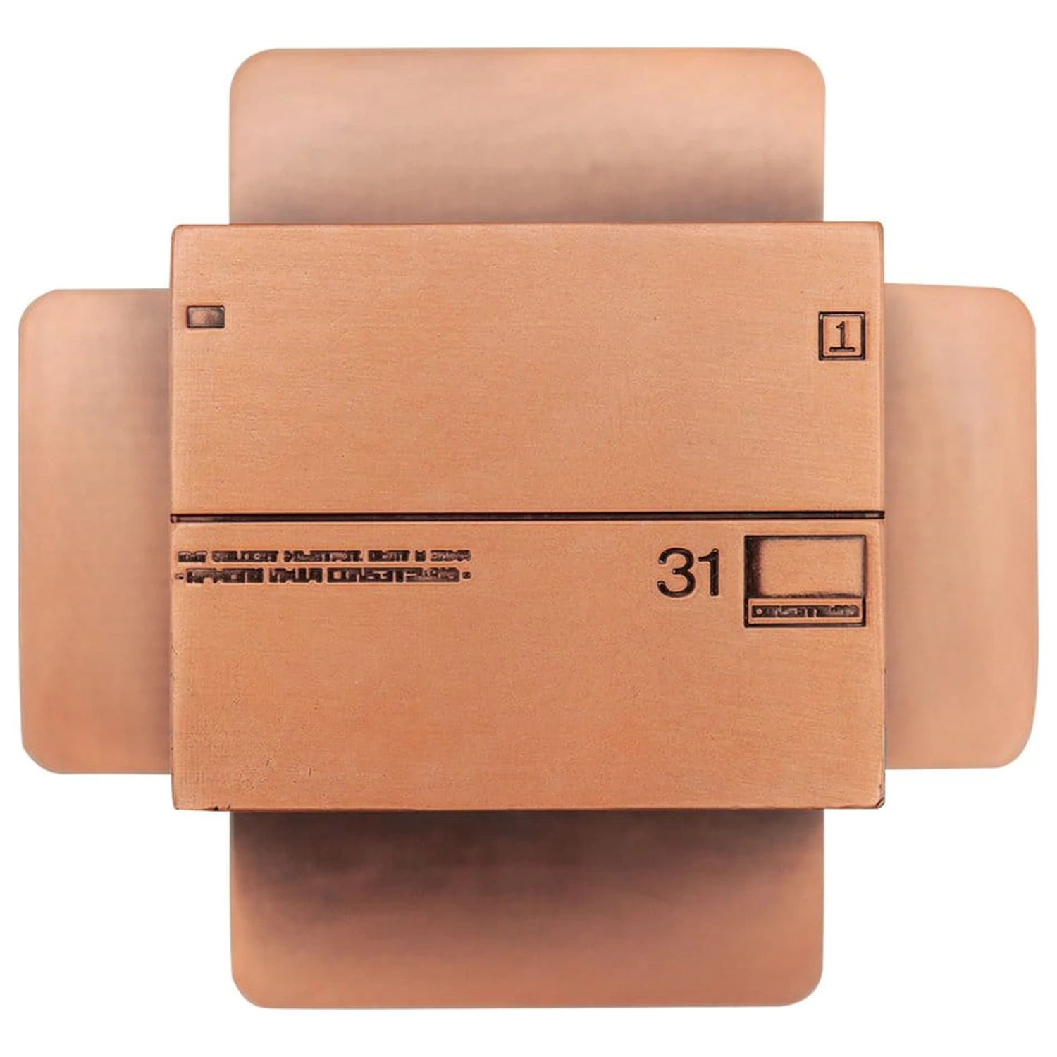 Metal Gear Solid 2 Replica Cardboard Box Antique Gold   product photo