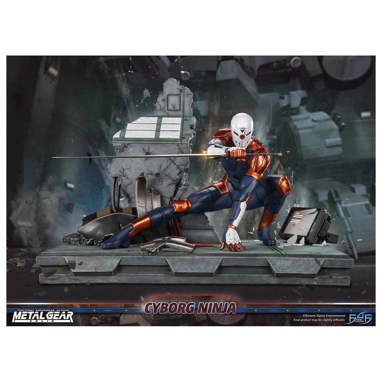 Metal Gear Solid Statue Cyborg Ninja (Gray Fox) 41 cm product photo