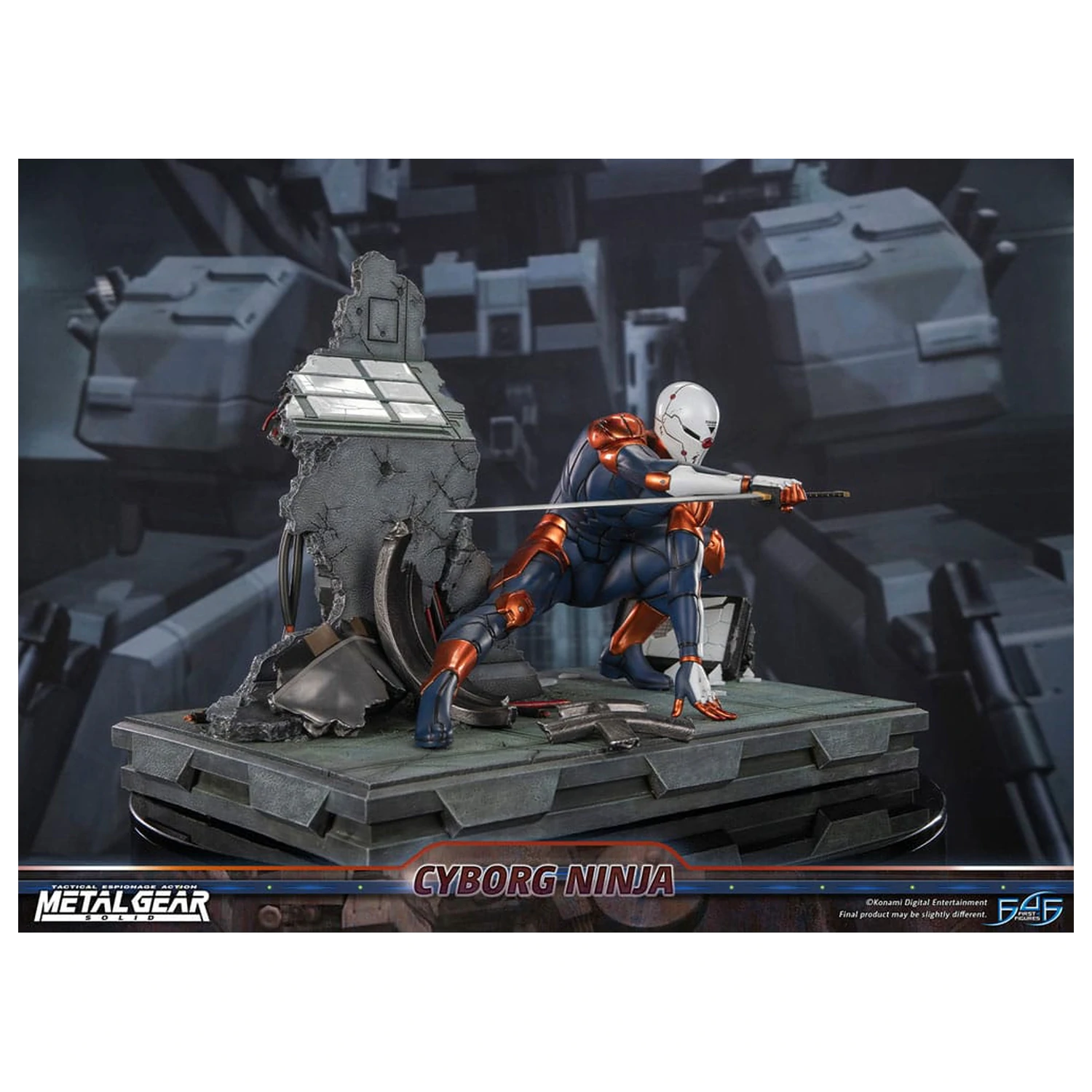 Metal Gear Solid Statue Cyborg Ninja (Gray Fox) 41 cm product photo