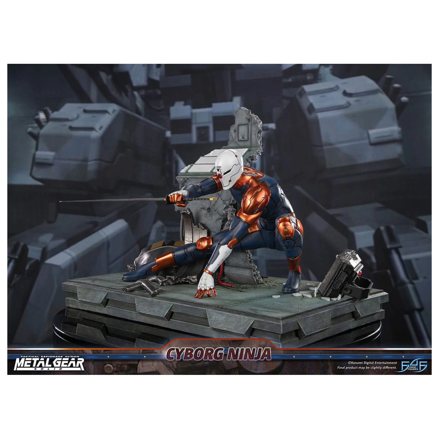 Metal Gear Solid Statue Cyborg Ninja (Gray Fox) 41 cm product photo