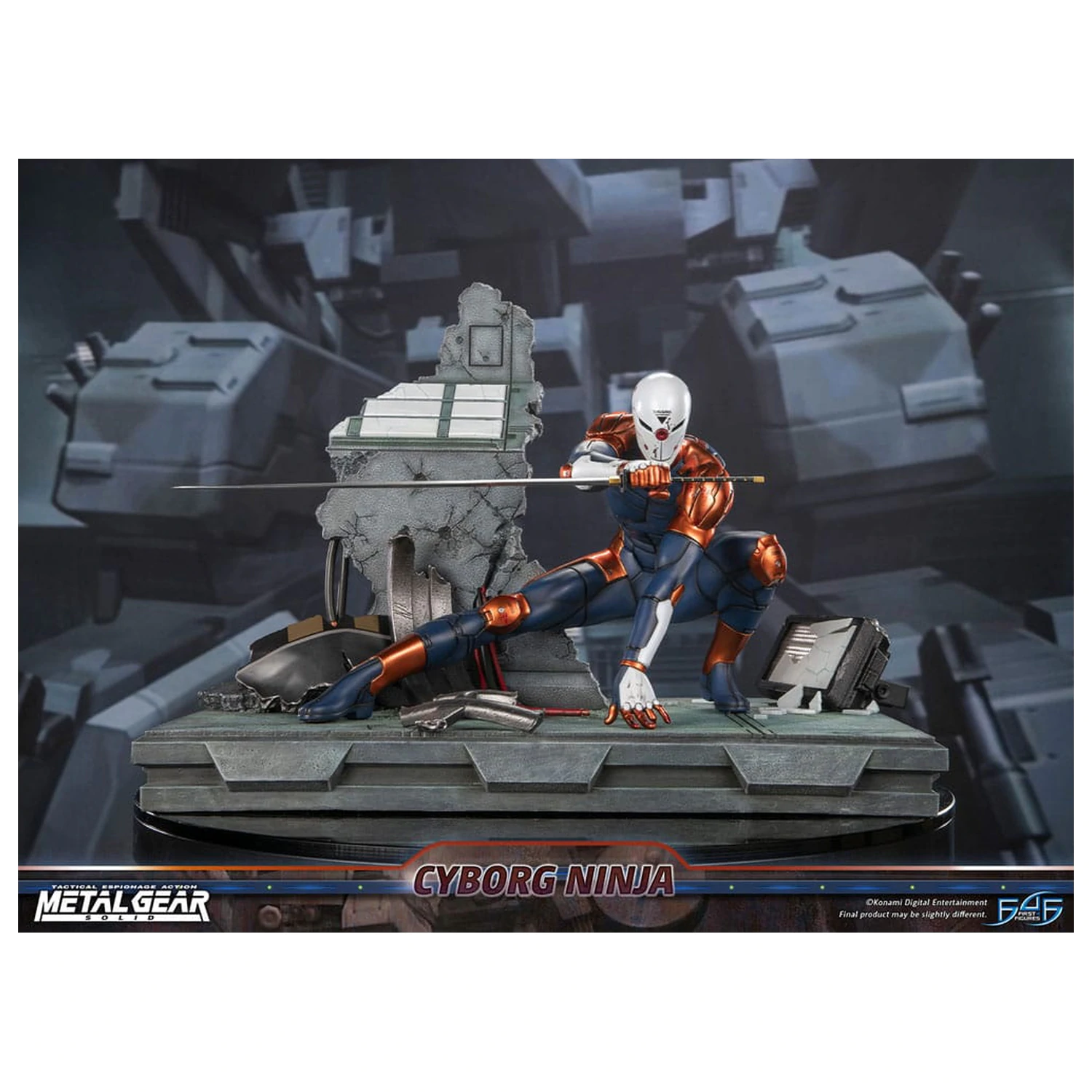 Metal Gear Solid Statue Cyborg Ninja (Gray Fox) 41 cm product photo