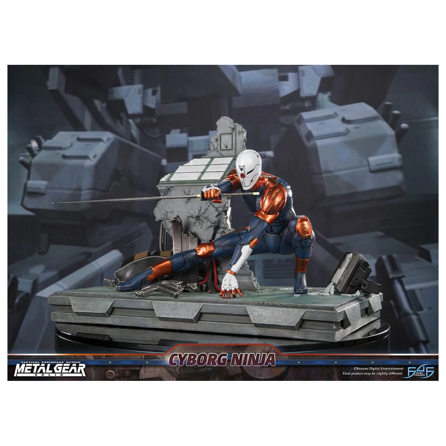 Metal Gear Solid Statue Cyborg Ninja (Gray Fox) 41 cm product photo