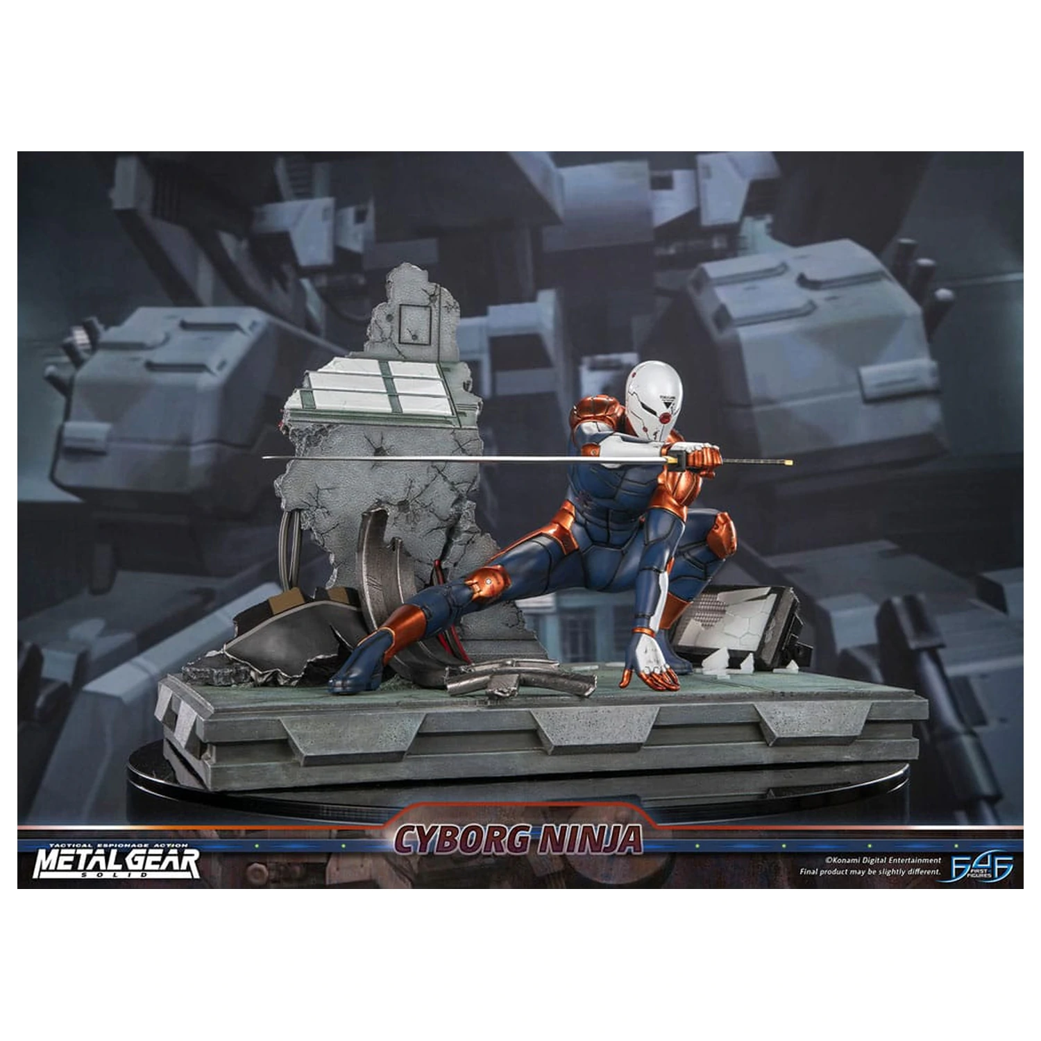 Metal Gear Solid Statue Cyborg Ninja (Gray Fox) 41 cm product photo