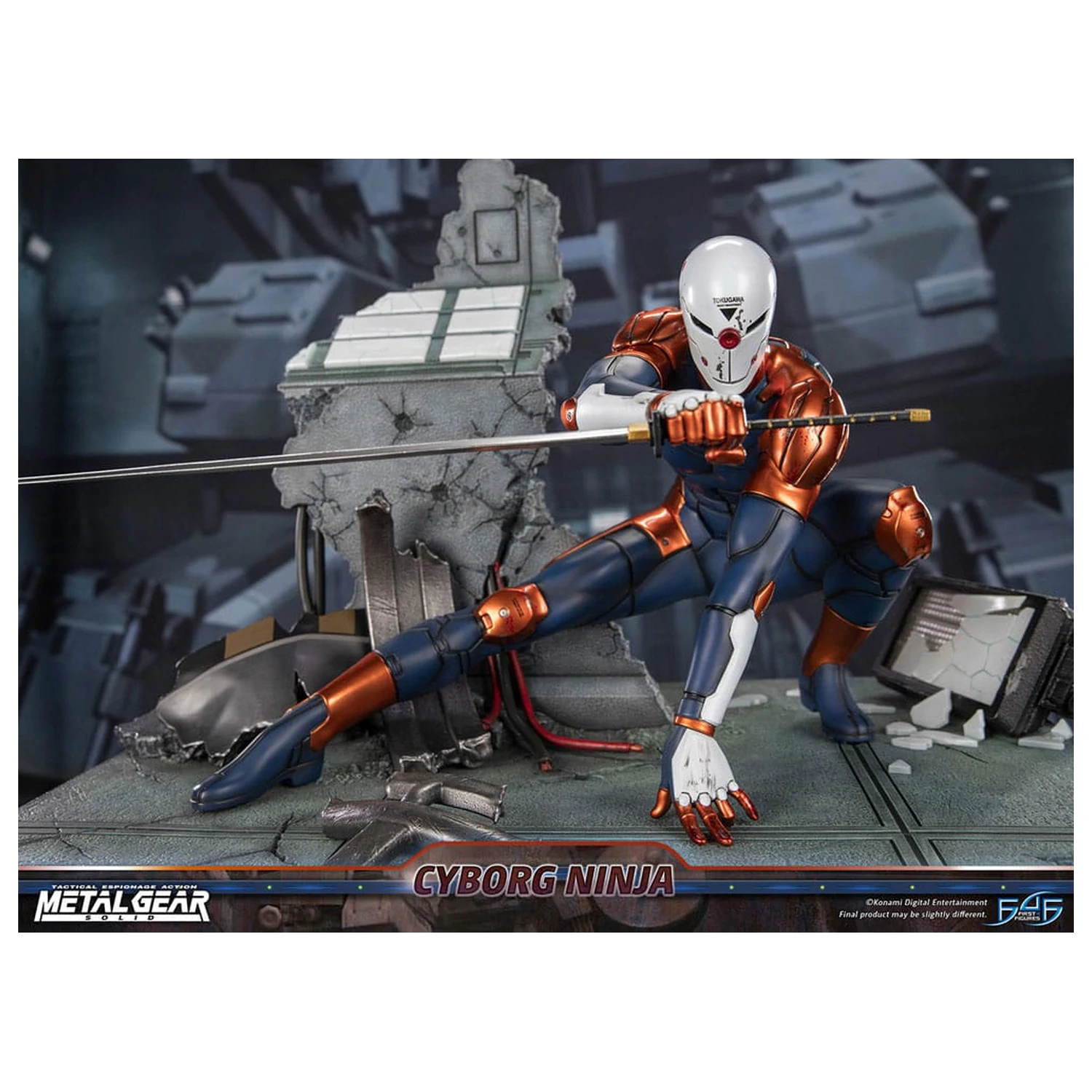 Metal Gear Solid Statue Cyborg Ninja (Gray Fox) 41 cm product photo