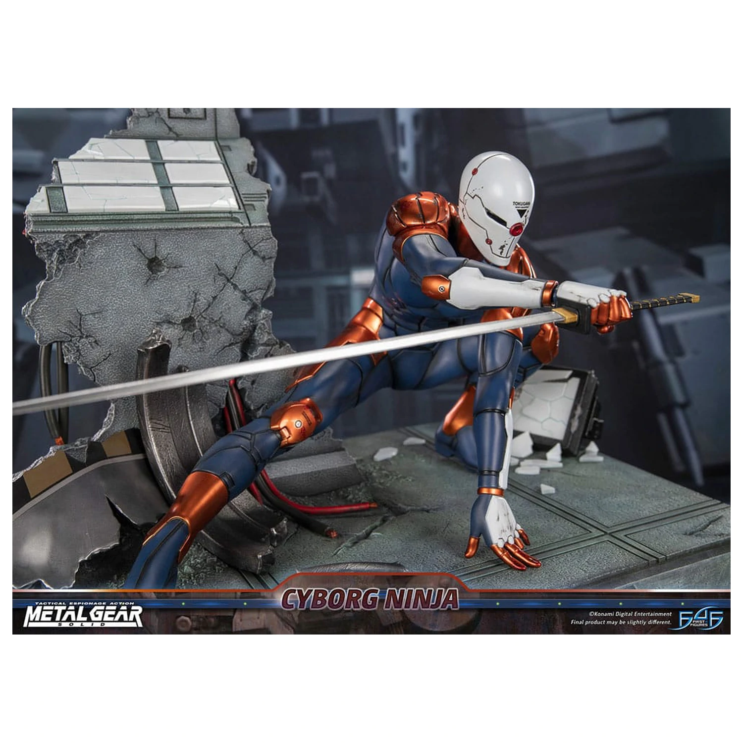 Metal Gear Solid Statue Cyborg Ninja (Gray Fox) 41 cm product photo