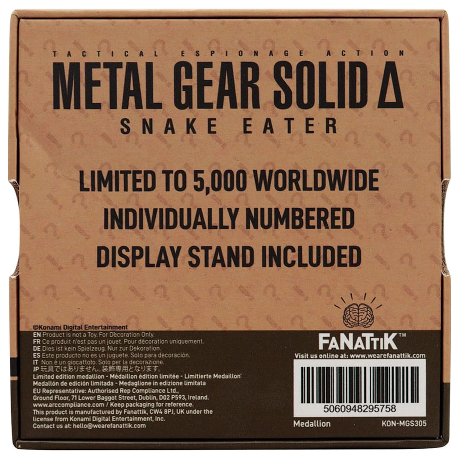 Metal Gear Solid Delta Medallion Cobra Unit Limited Edition product photo