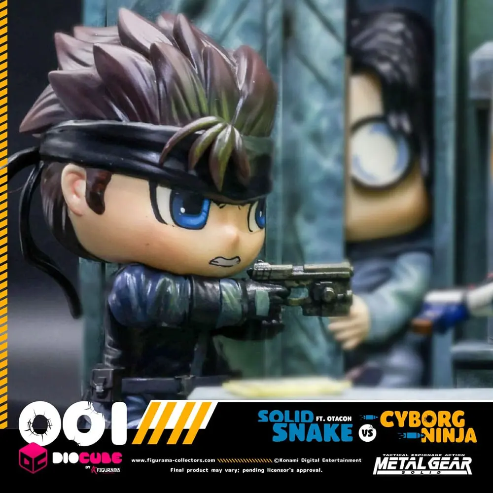 Metal Gear Solid DioCube PVC Diorama Solid Snake Vs Cyborg Ninja Ft Otacon 15 cm termékfotó