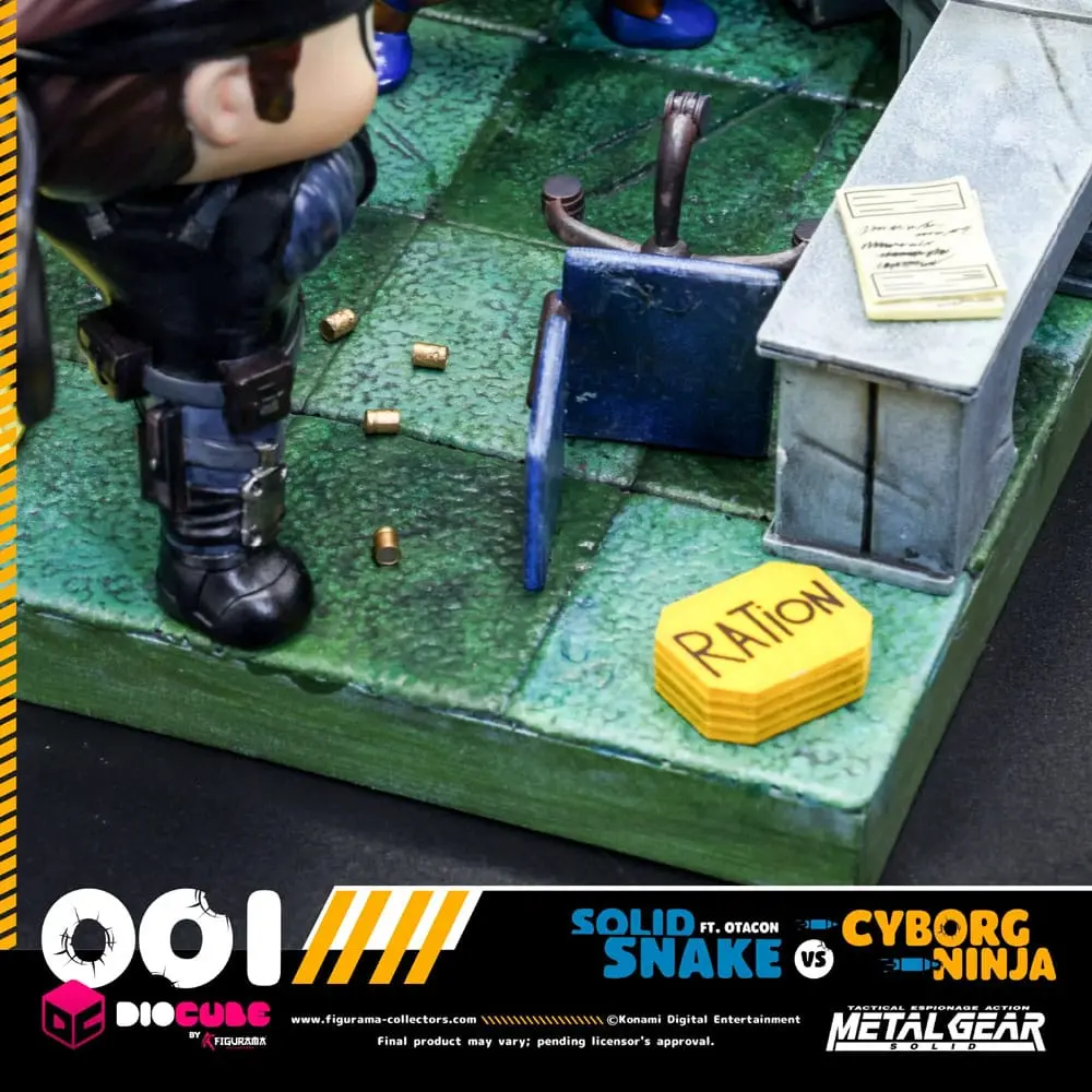 Metal Gear Solid DioCube PVC Diorama Solid Snake Vs Cyborg Ninja Ft Otacon 15 cm product photo