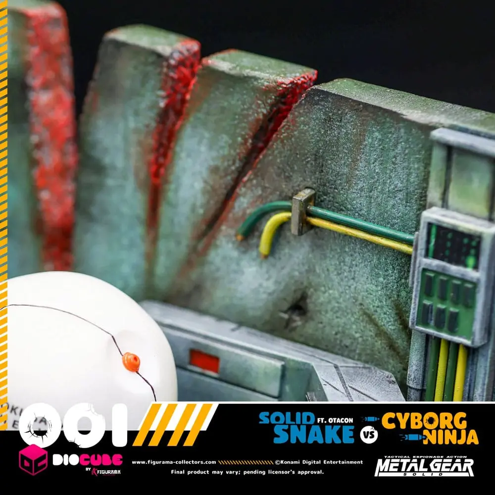 Metal Gear Solid DioCube PVC Diorama Solid Snake Vs Cyborg Ninja Ft Otacon 15 cm product photo