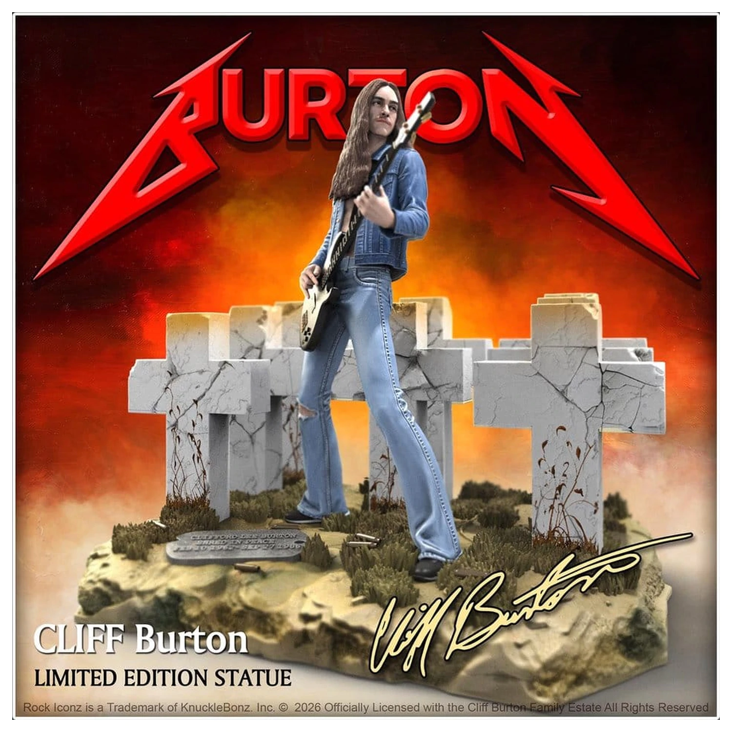 Metallica Rock Iconz Figure Cliff Burton III 21 cm product photo