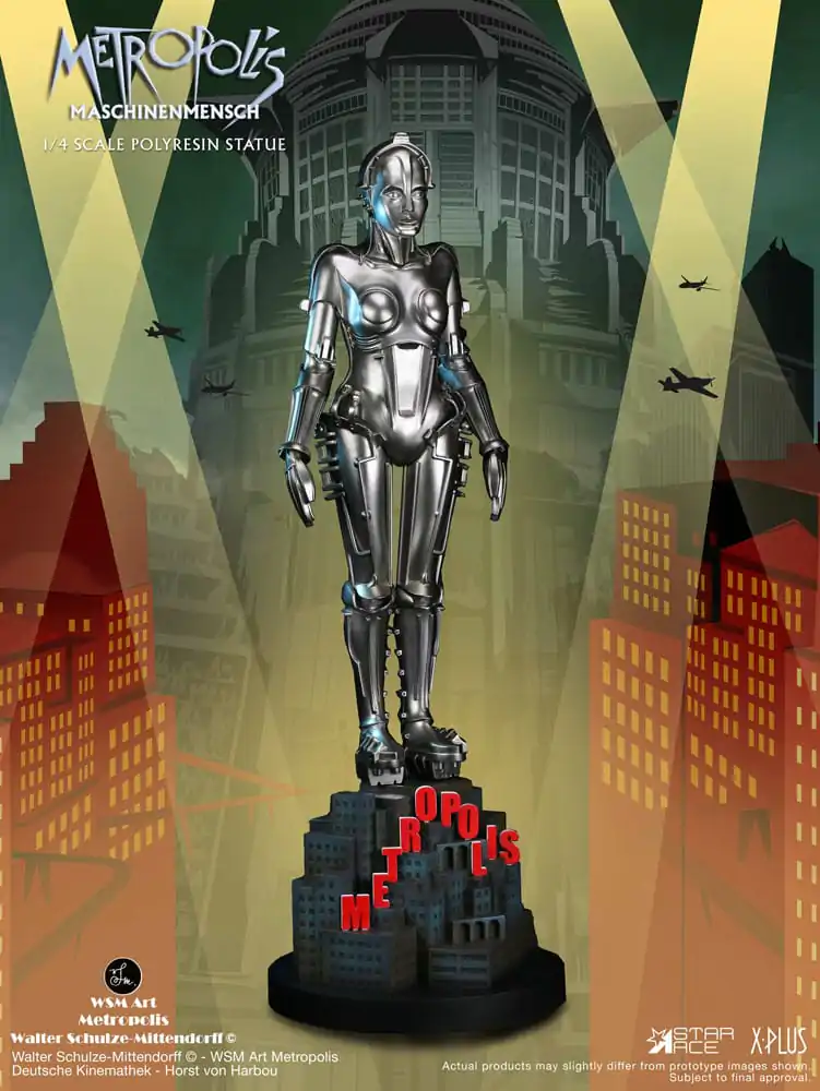 Metropolis Statue 1/4 Maschinenmensch Silver 40 cm termékfotó