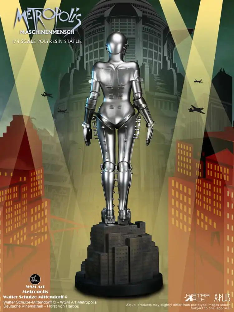 Metropolis Statue 1/4 Maschinenmensch Silver 40 cm termékfotó