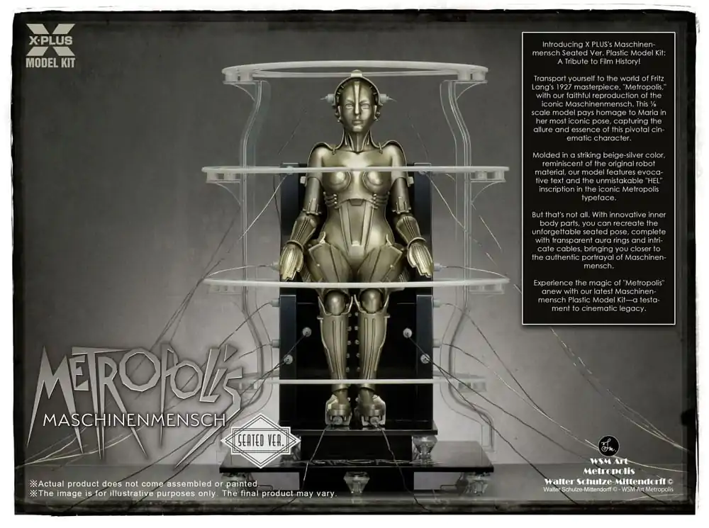 Metropolis Plastic Model Kit 1/8 Maschinenmensch Seated Ver. 18 cm product photo