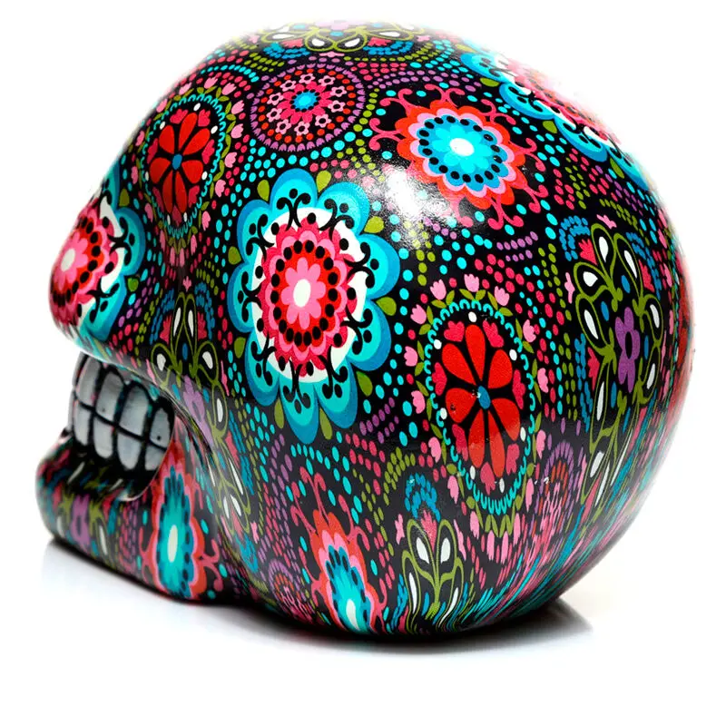 Mexican Decorative Skull Day of the Dead Floral figure 14cm termékfotó