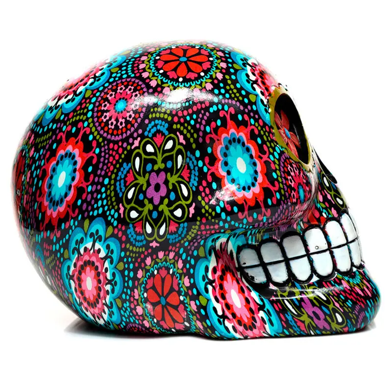 Mexican Decorative Skull Day of the Dead Floral figure 14cm termékfotó