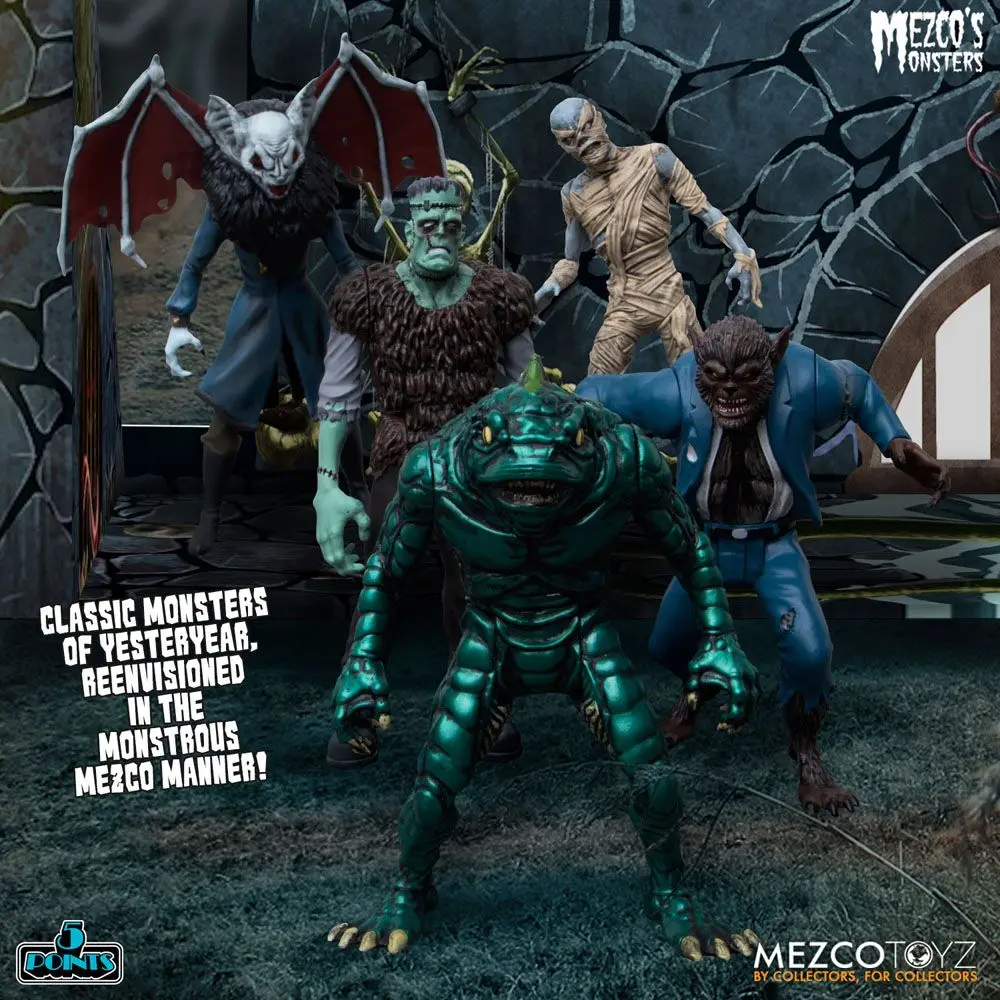 Mezco's Monsters 5 Points Action Figures Tower of Fear Deluxe Set 9 cm termékfotó