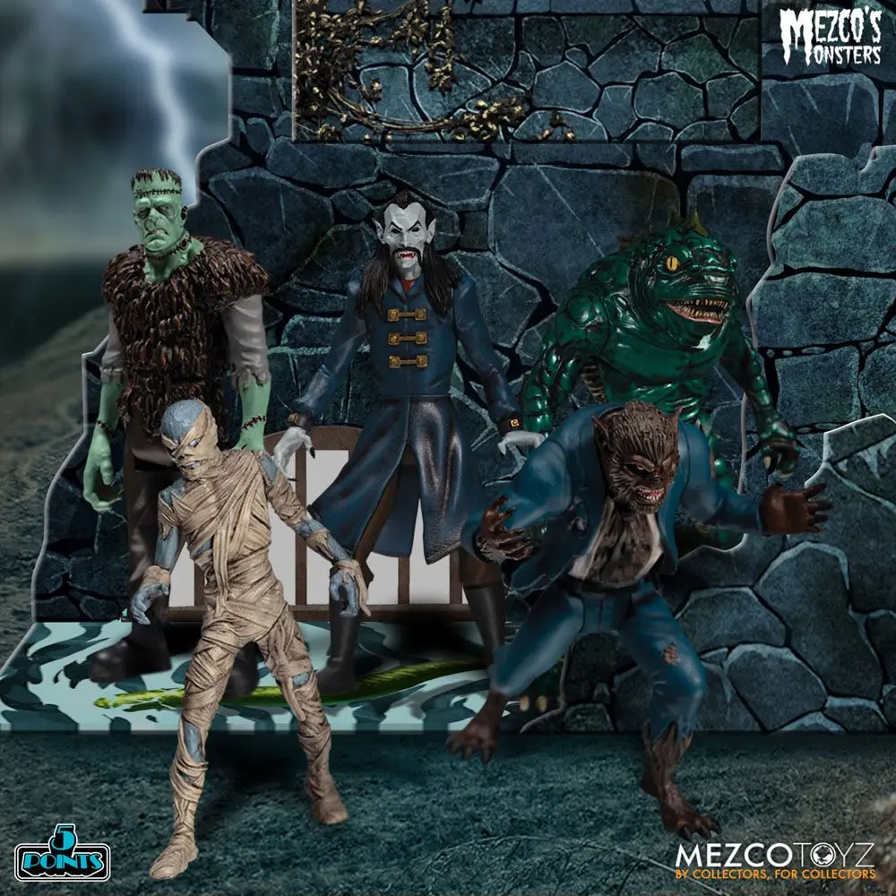 Mezco's Monsters 5 Points Action Figures Tower of Fear Deluxe Set 9 cm termékfotó