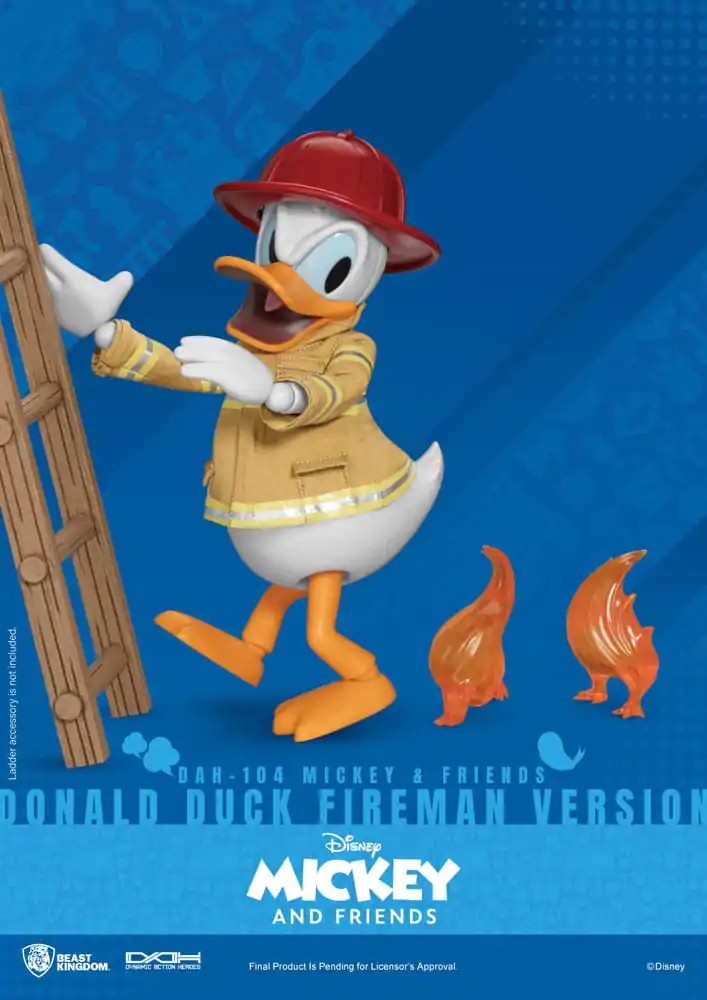 Mickey & Friends Dynamic 8ction Heroes Action Figure 1/9 Donald Duck Fireman Ver. 24 cm termékfotó