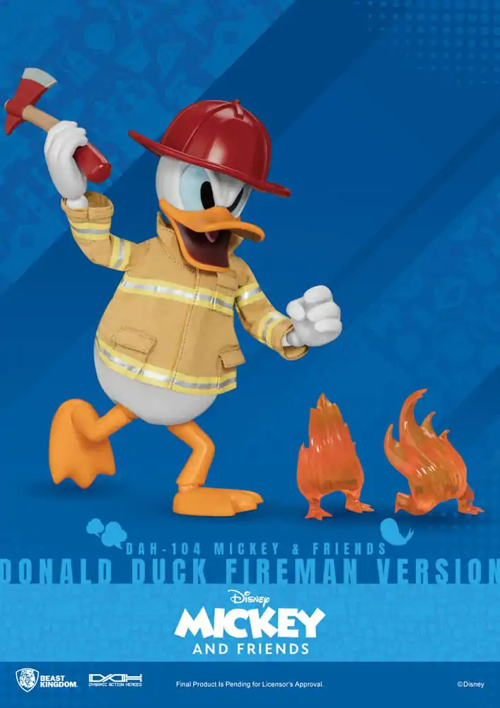 Mickey & Friends Dynamic 8ction Heroes Action Figure 1/9 Donald Duck Fireman Ver. 24 cm termékfotó